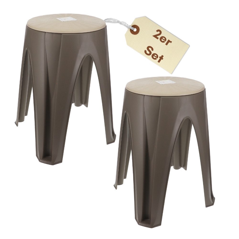 GarPet Sitzhocker 2er Set Табуретки Duschhocker Sitzhocker Drehhocker Schminkhocker rund