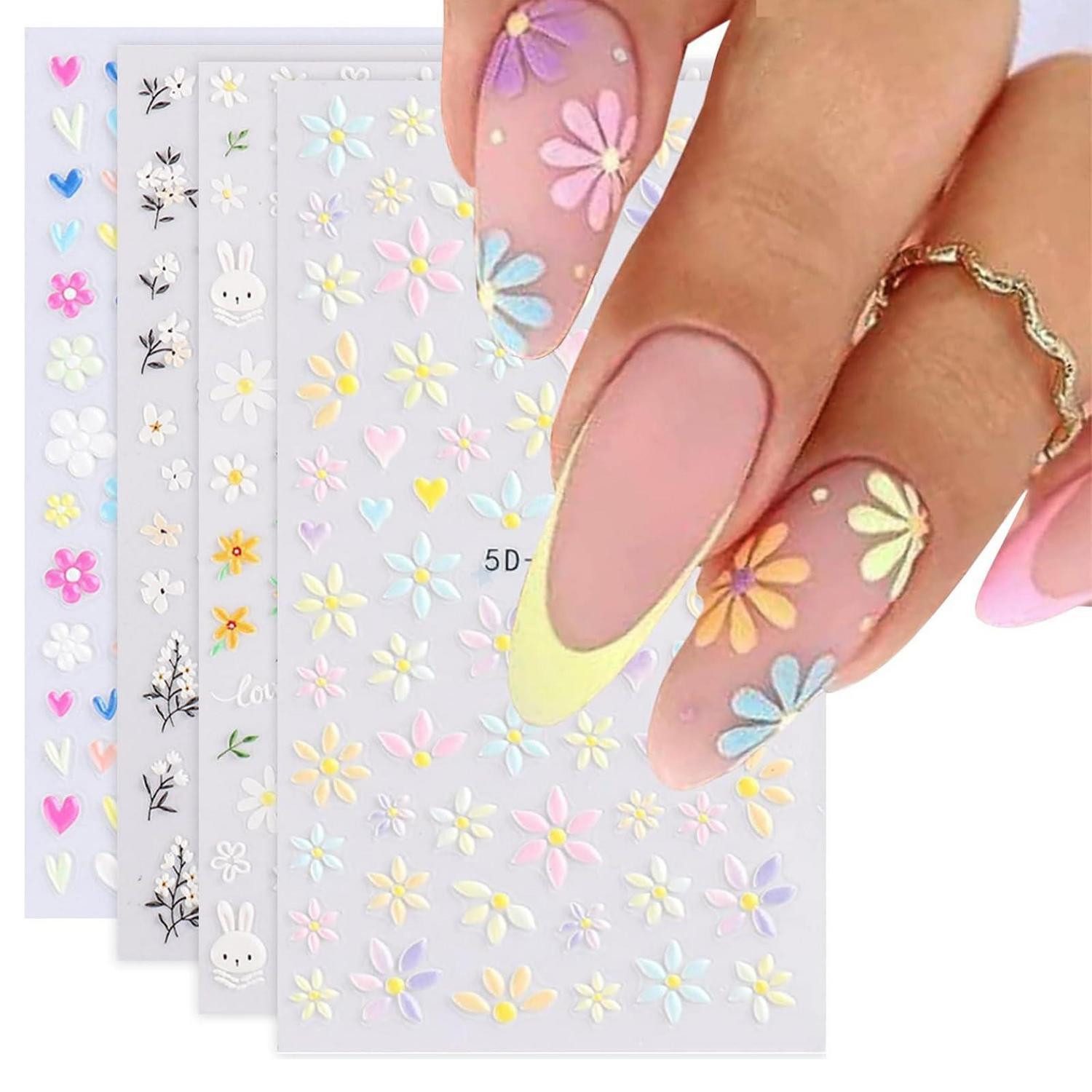 LuxusKollektion Nagel-Tattoo Nagelsticker Set Frühlingsdesign