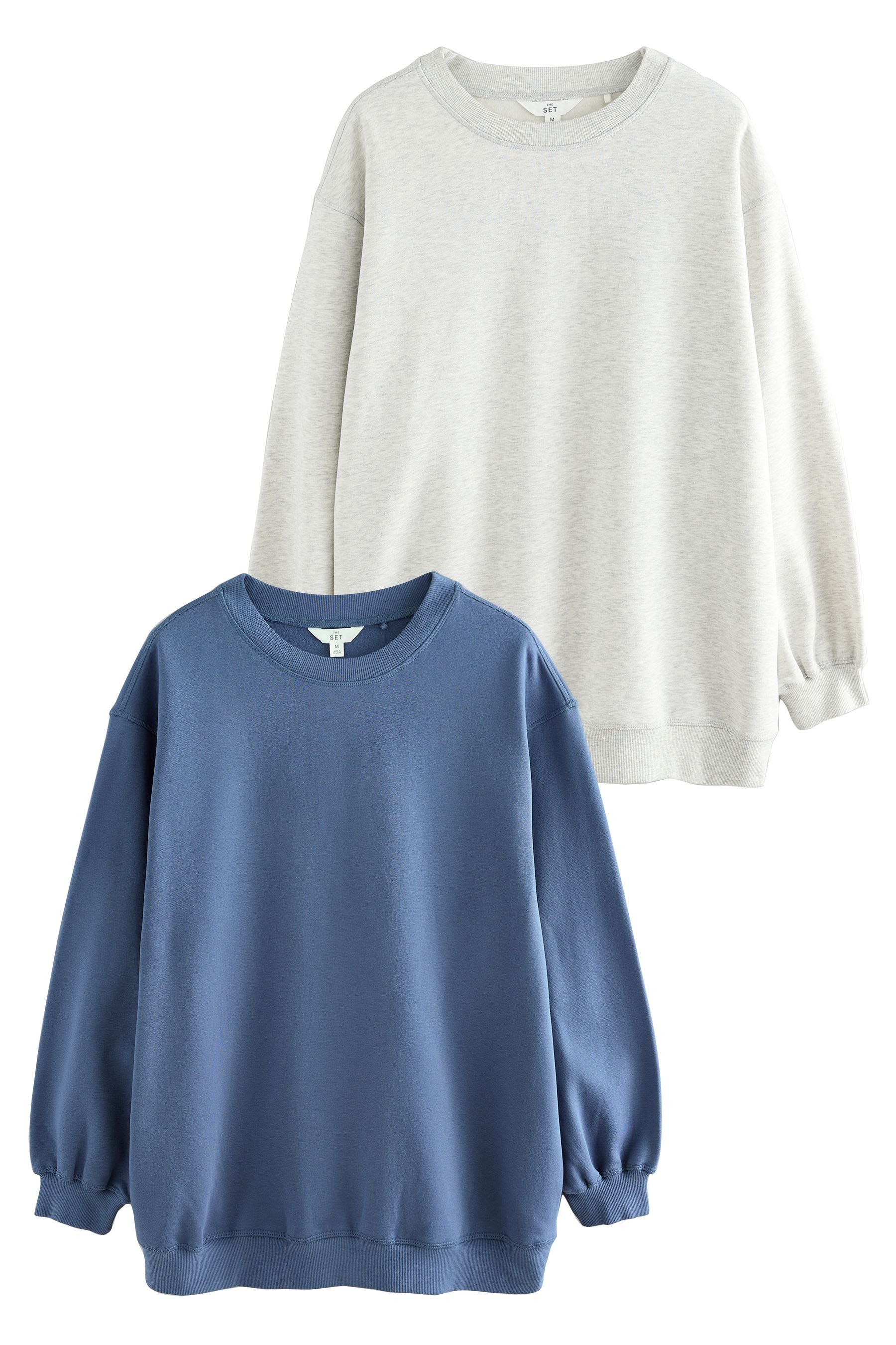 Sweater The Set lange Sweatshirts, 2er-Pack