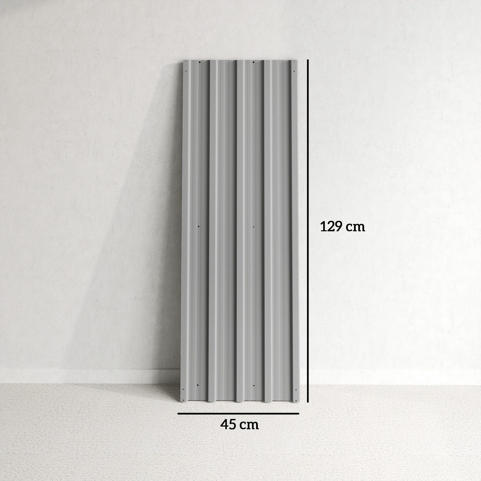 Outsunny Wellplatte Wetterfestes Profilblech, 0.25 mm, 0.6 m², (Trapezblech, 12-St., verzinkt Dachblech), für Dach, Gerätehaus, Carport, Hellgrau – Bild 3 von 5