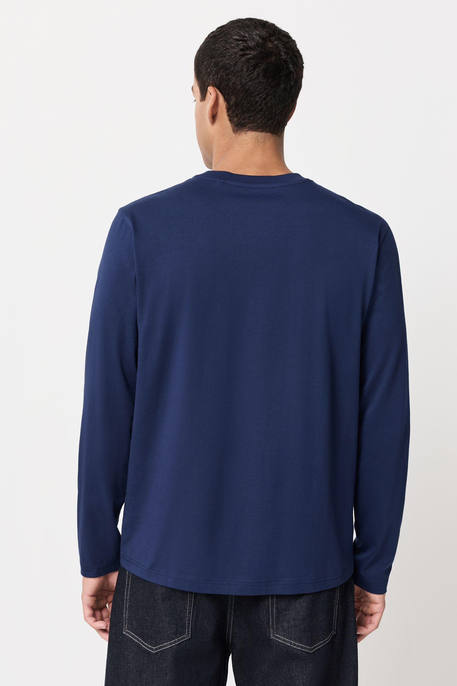Next Langarmshirt Rundhalsshirt – Regular Fit (1-tlg) günstig online kaufen