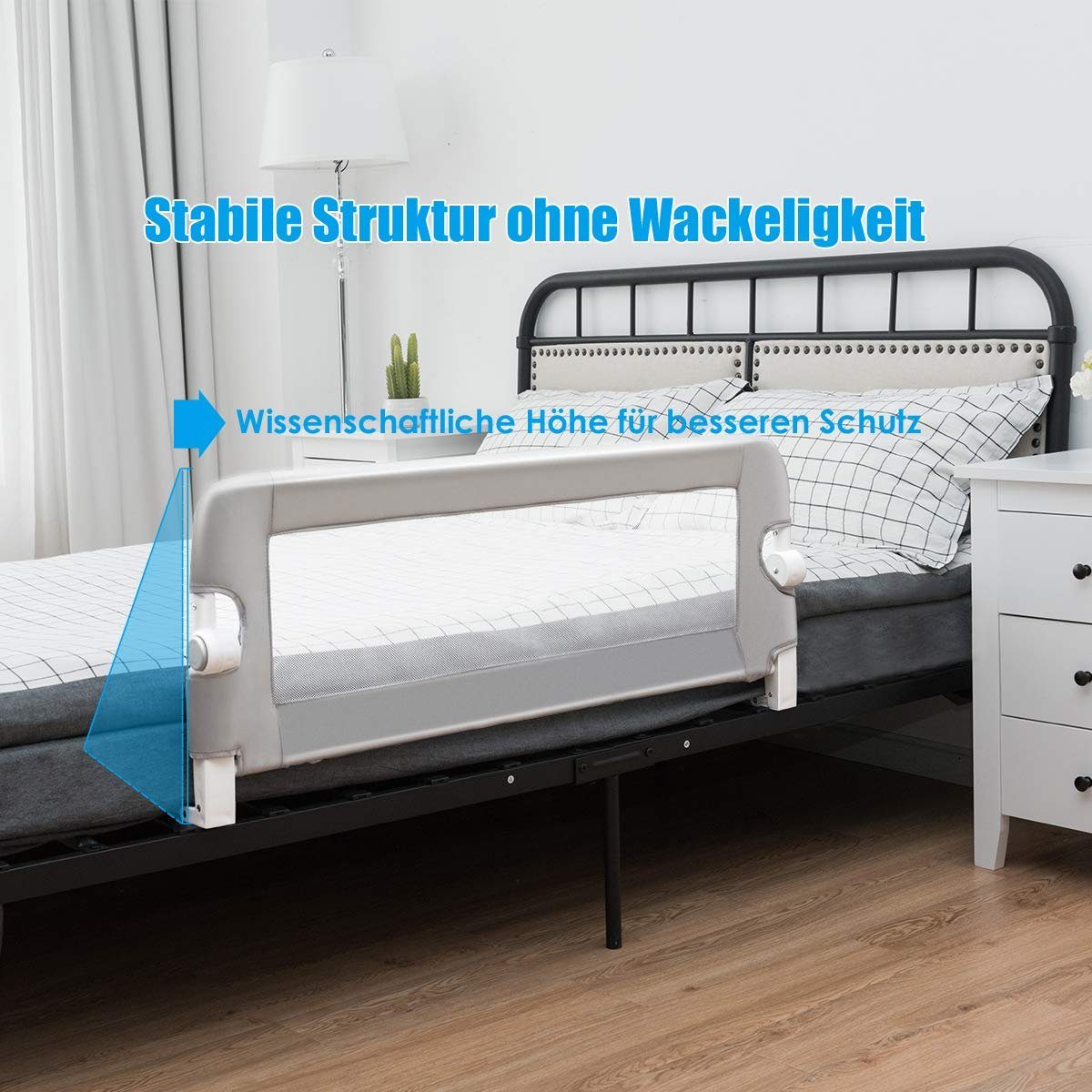 COSTWAY Bettschutzgitter Bettgitter, Babybettgitter, 105 x 42 cm günstig online kaufen