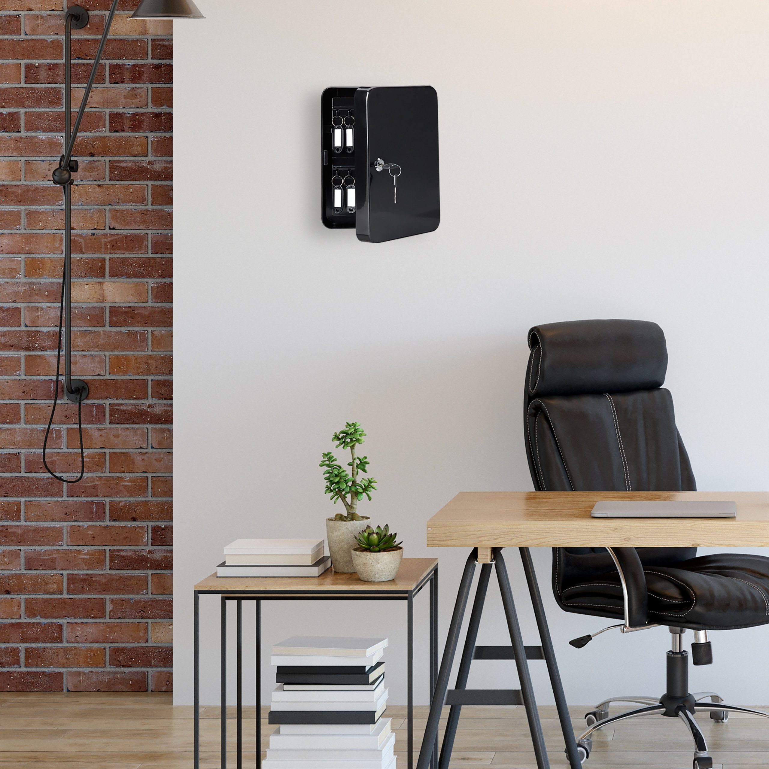 relaxdays Schlüsselkasten Metall abschließbar, schwarz günstig online kaufen