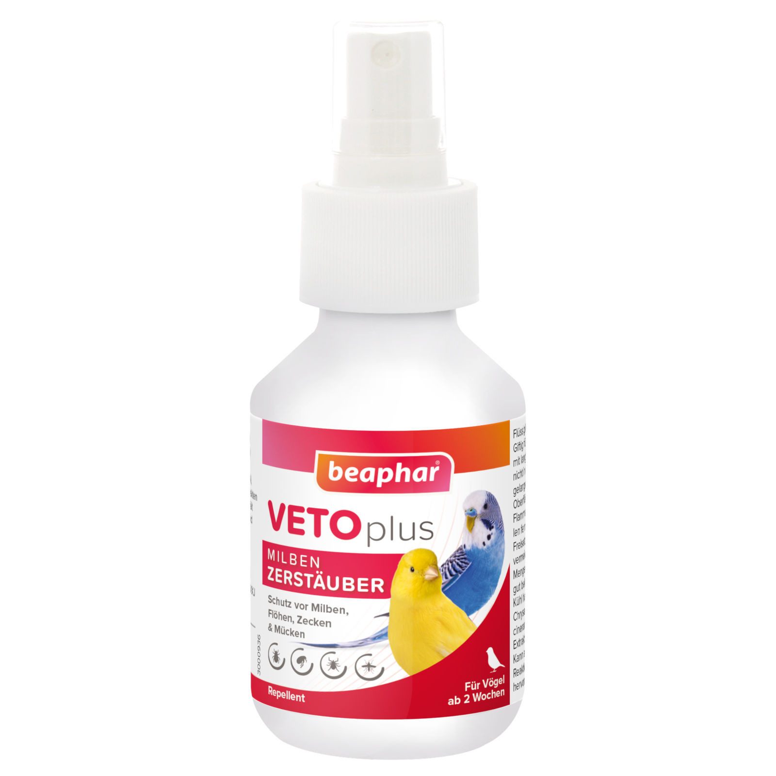beaphar Milbenspray VETOplus Milben-Zerstäuber für Vögel, 100 ml, 100 ml