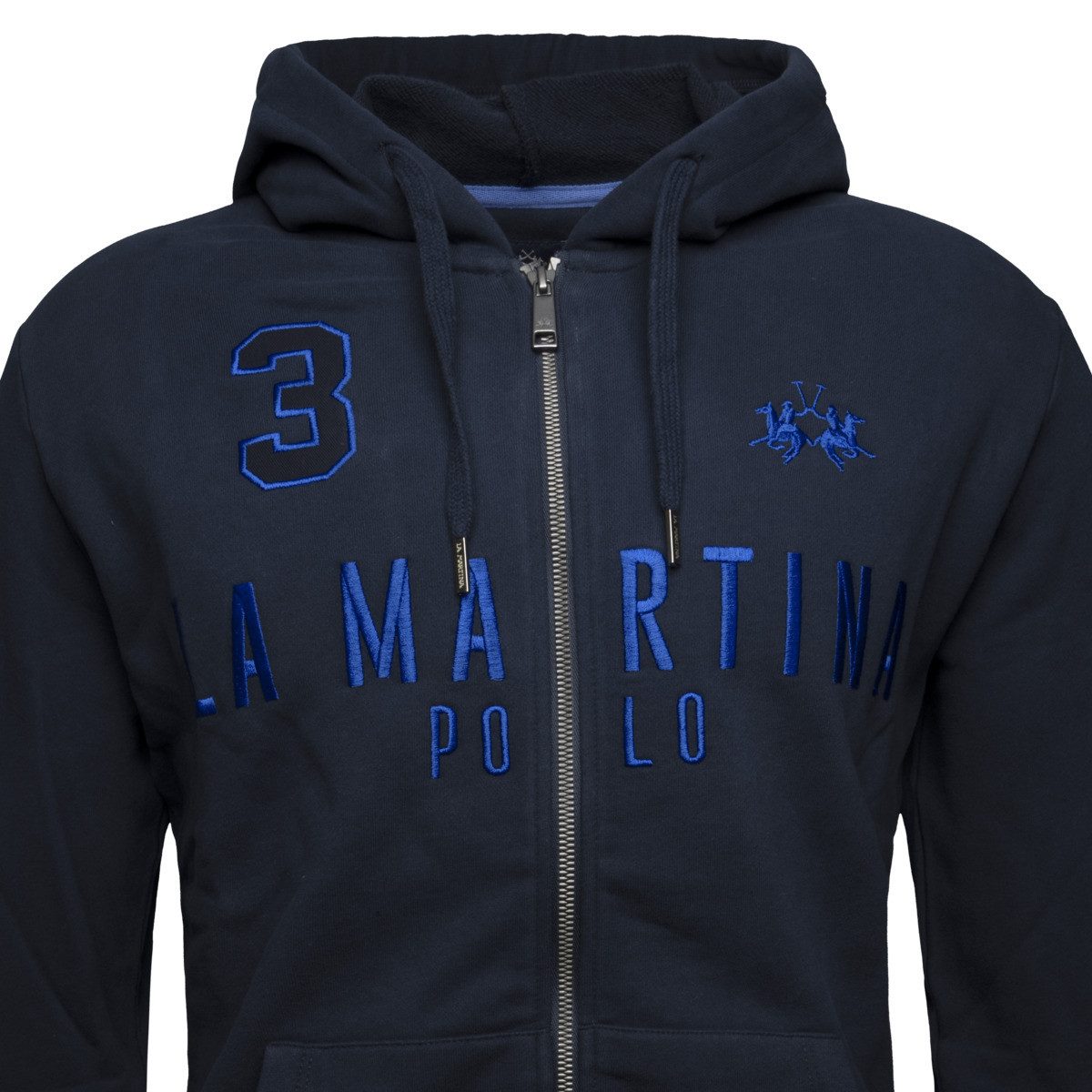 La Martina Sweatjacke MAF305 Herren Zip Hoodie, Kapuzenjacke, Trainingsjacken, Zip Pullover, Freizeitjacke