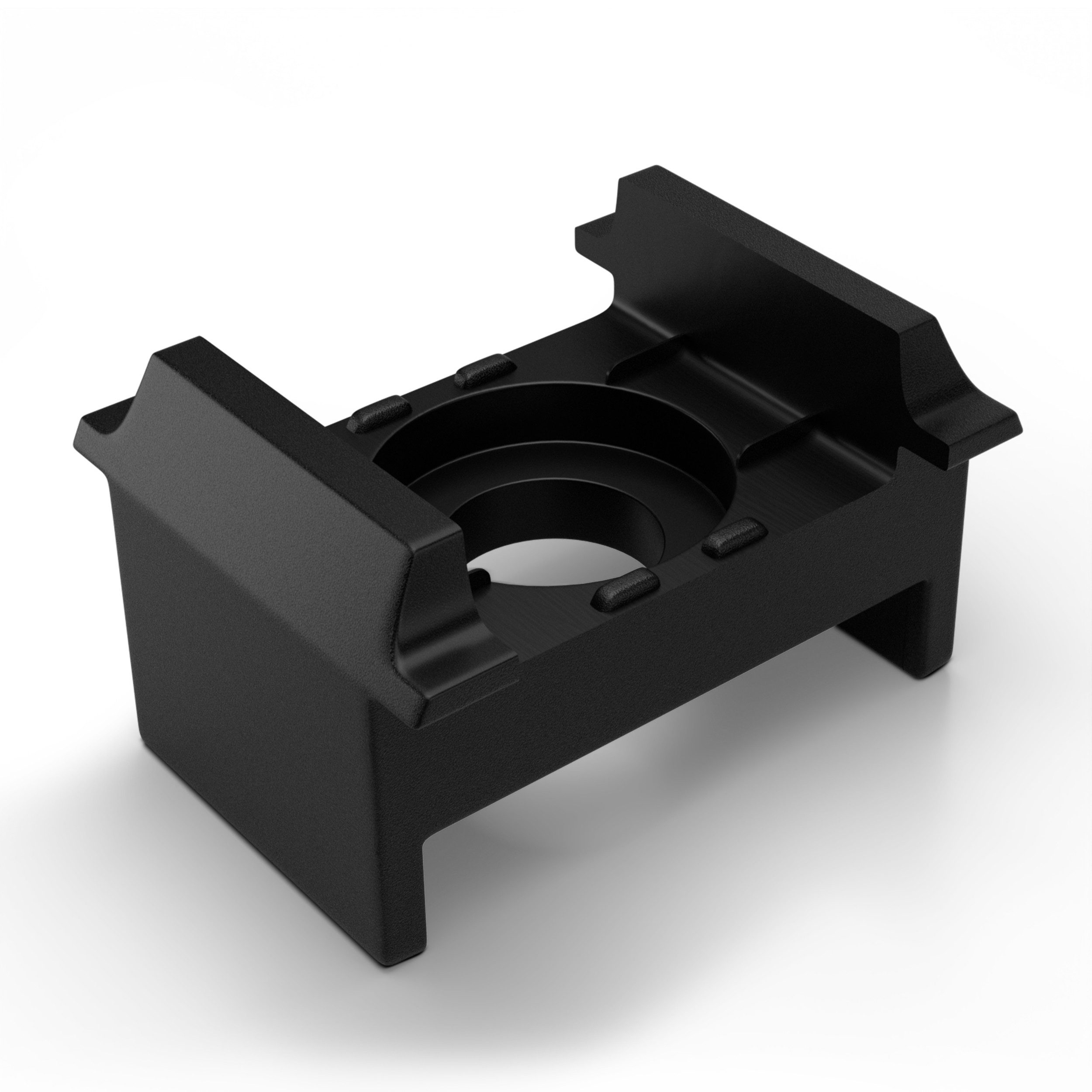 Qualinos Doppelstabmattenzaun Klemmbock für Stabmatten Pfosten mit 40mm Breite UV stabilisiert, (Vorteilspack, 10-St., Universal-Klemmbock 40mm Pfosten), Seitliche Haltensen für 40mm Pfosten & UV-stabilisiert