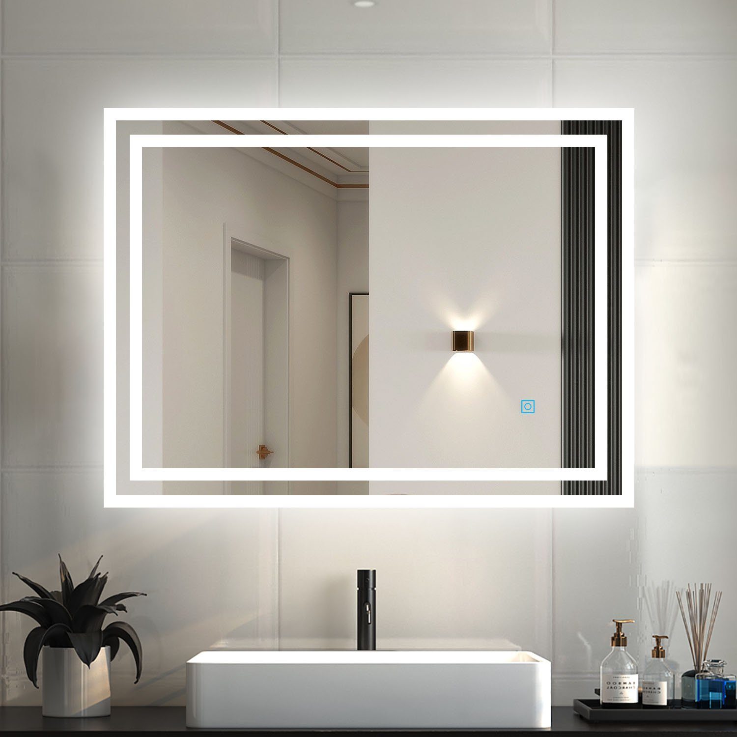 duschspa Зеркало для ванной комнаты Wandspiegel mit LED Beleuchtung, 50-100 cm breit