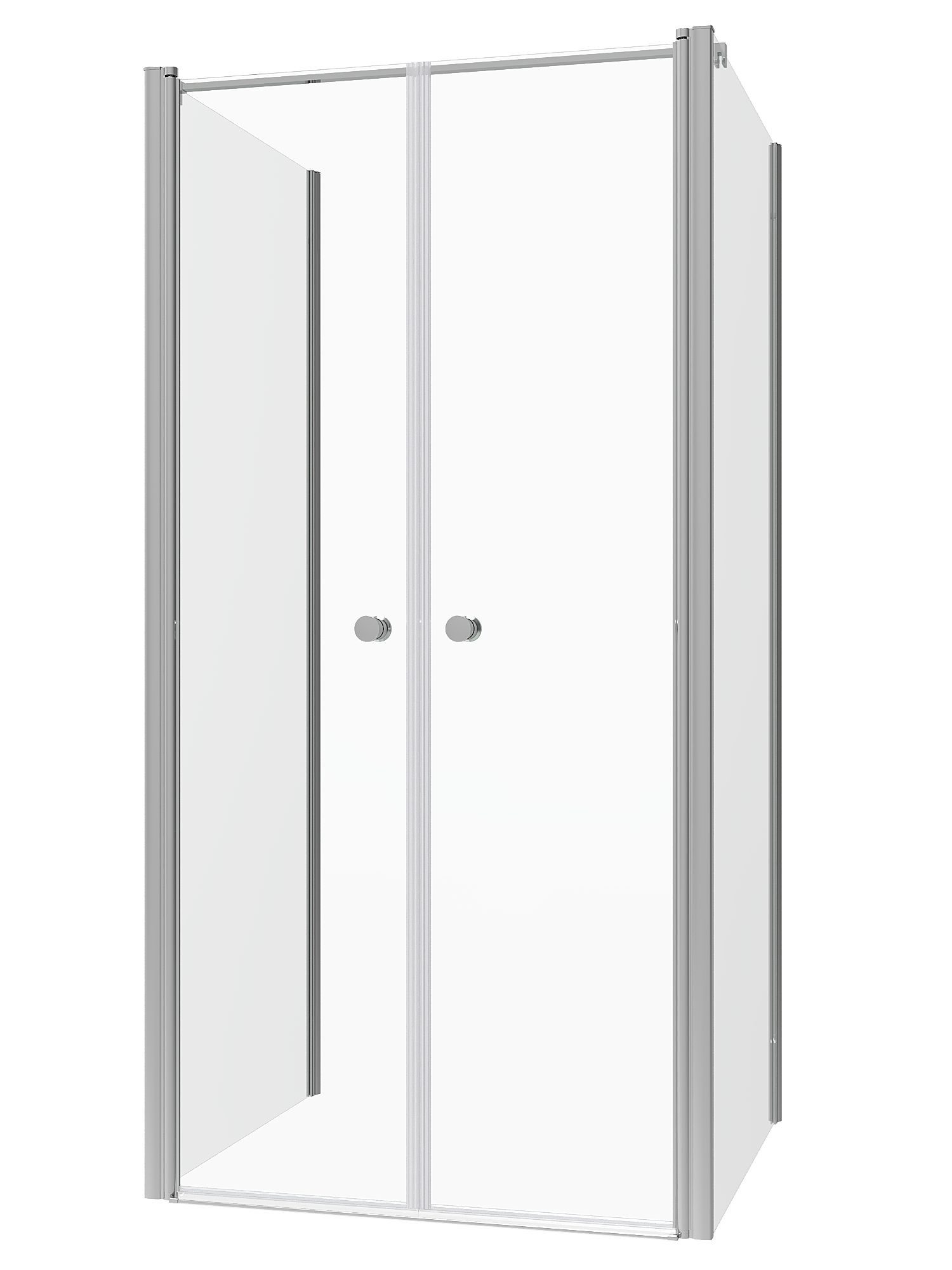 AQUABATOS Eckdusche Duschkabine Eckeinstieg U Kabine Eckdusche Pendeltür Schwingtür, BxT: 80x75 cm, 6 mm Einscheibensicherheitsglas mit Nanobeschichtung, barrie – Bild 3 von 5