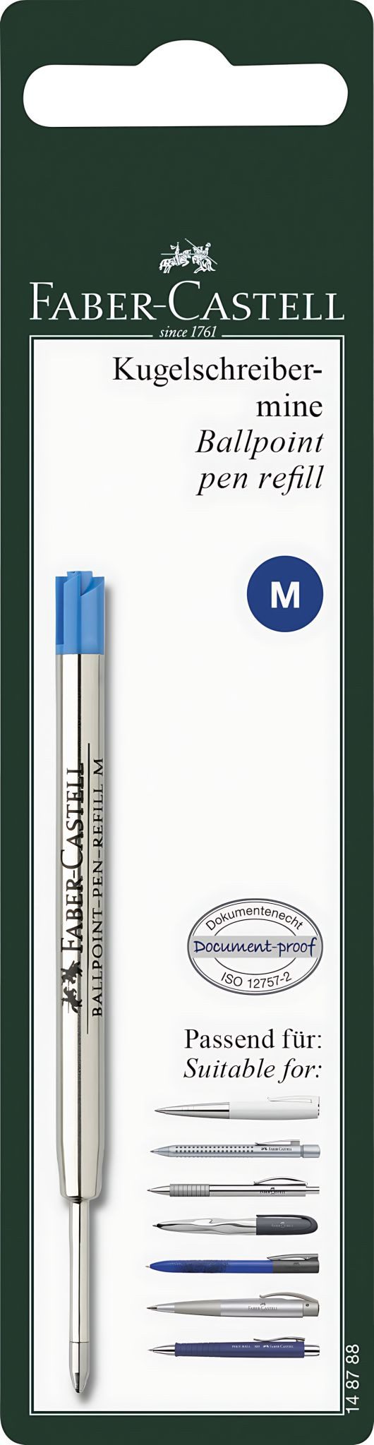 Faber-Castell Kugelschreibermine Faber Castell Kugelschreibermine M blau Blister