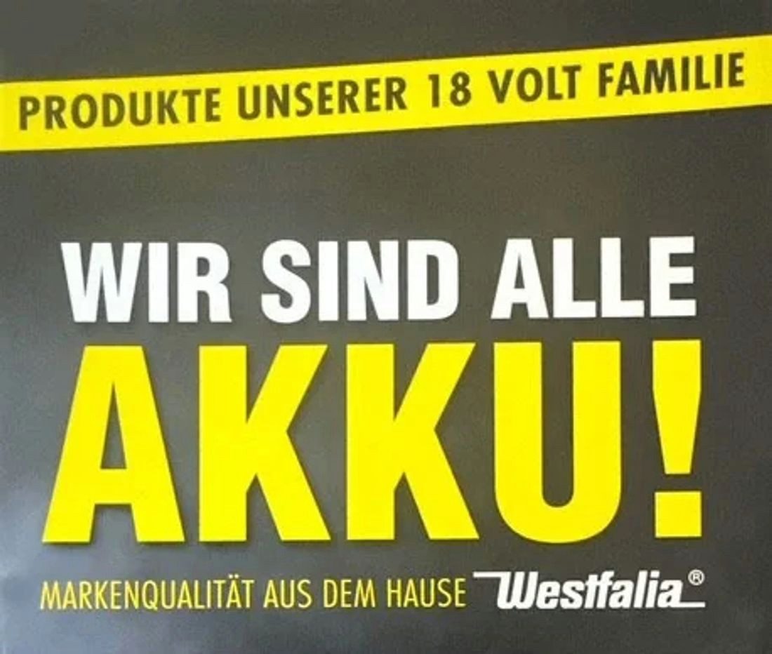 Westfalia Werkzeug Nass-Trocken-Akkusauger 18 V Nass/Trockensauger WNTS, ohne Akku und Ladegerät