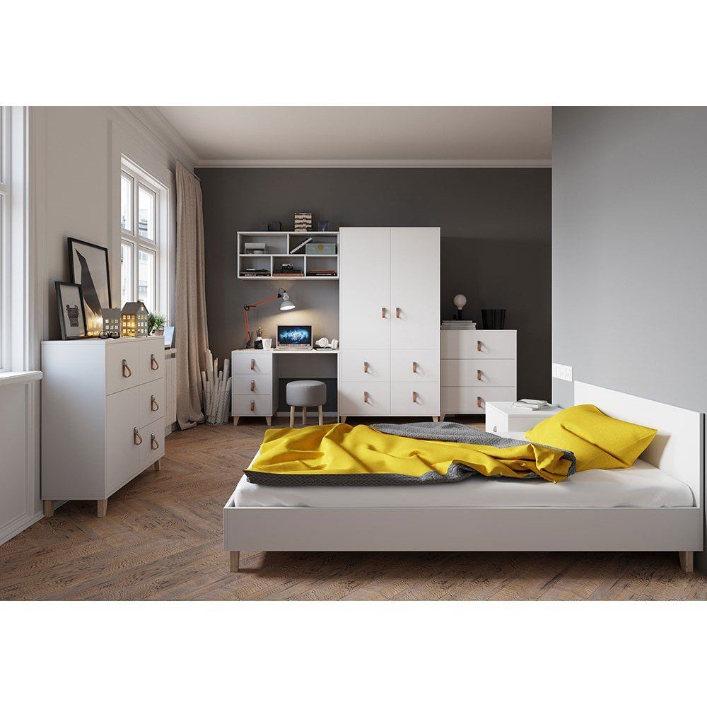 und Kinderzimmer, Collective 96,5cm weiss und Jugendzimmer, Kommode Schuladen Sideboard einem praktisches Kids Regal Skandi vier hoch mit breit, 90cm