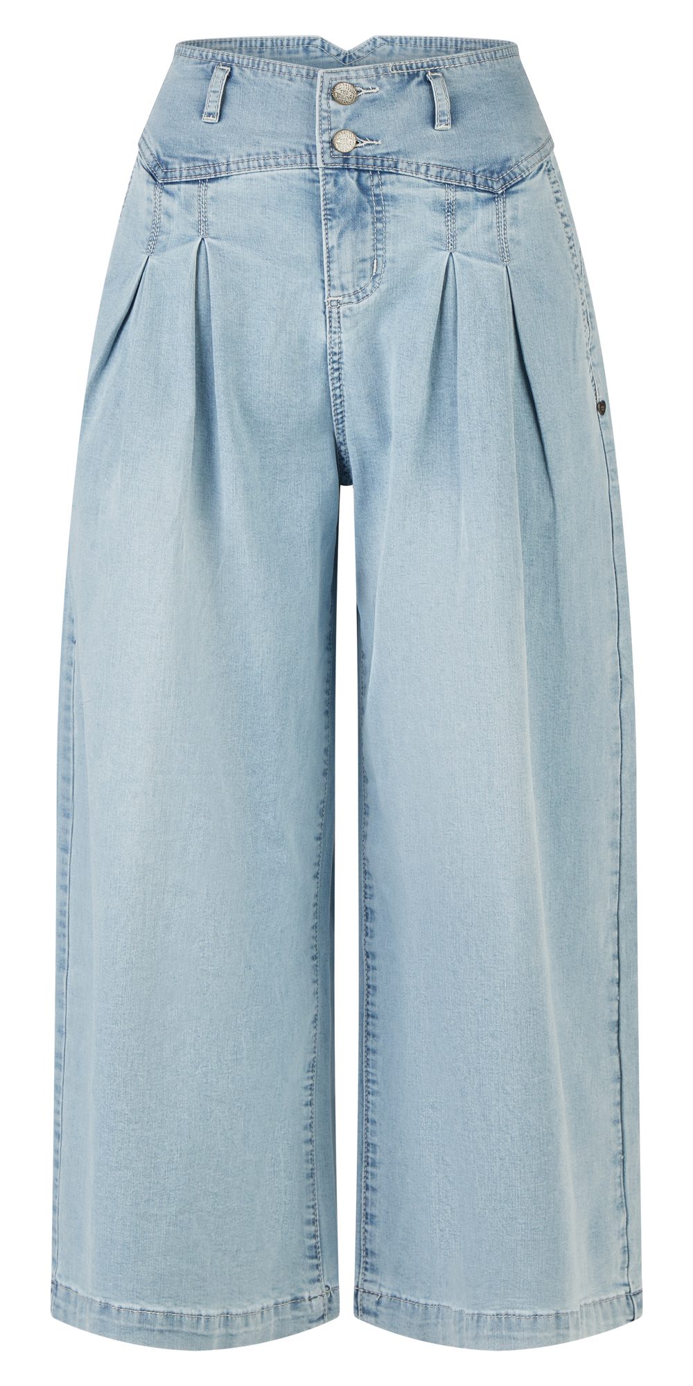 Buena Vista Gerade Jeans - Culotte - weite Jeanshose mit High Waist - Damen Jeans