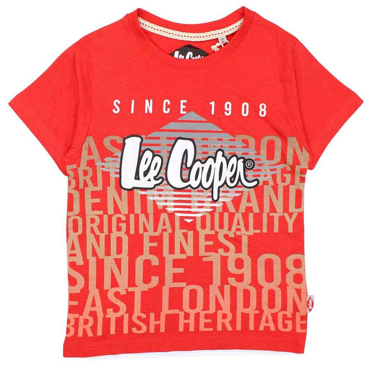 Lee Cooper Print-Shirt Lee Cooper Kinder Jungen T-Shirt Kurzarm Shirt Gr. 104 bis 164, Baumwolle