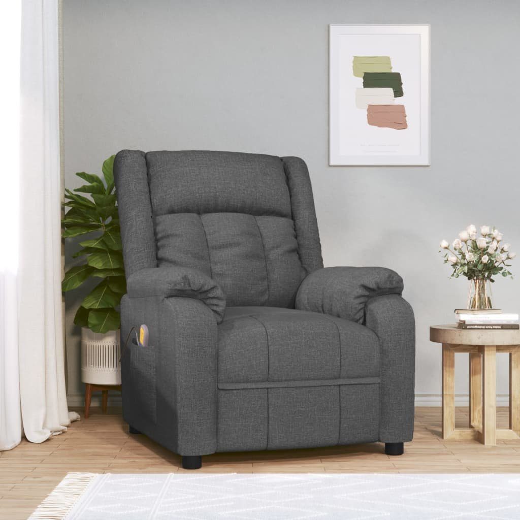 vidaXL Massagesessel Massagesessel Dunkelgrau Stoff (1-St) günstig online kaufen