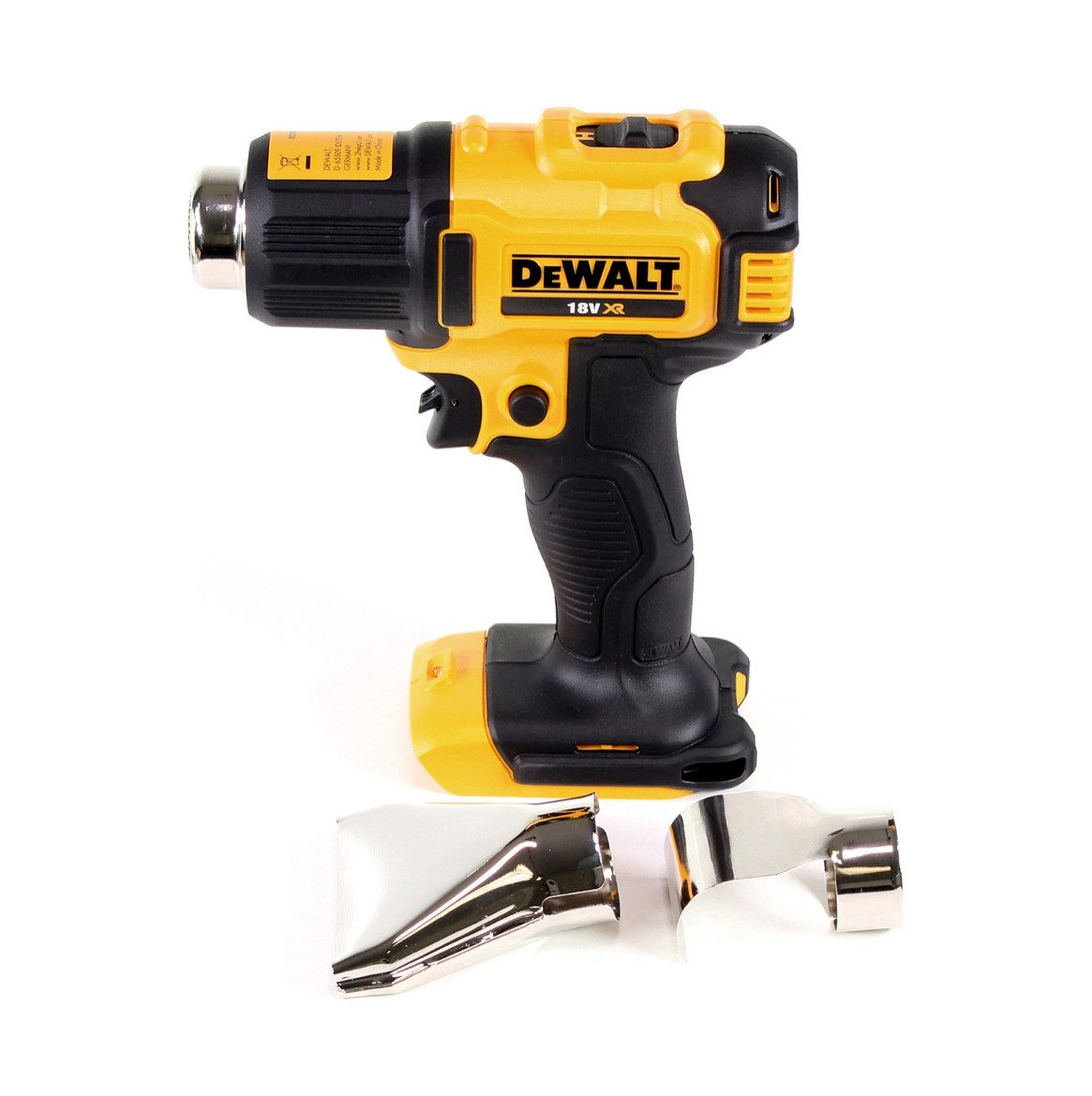 DeWalt Akku-Heißluftgebläse DCE 530 D2 Akku Heißluftpistole 18V 530°C + 2x Akku 2,0Ah + 1x Lader