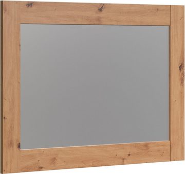 Home affaire Garderobenspiegel Ambres (1-St), Eckiger Wandspiegel, Rahmen in Holzoptik, B/H ca.: 116/76 cm