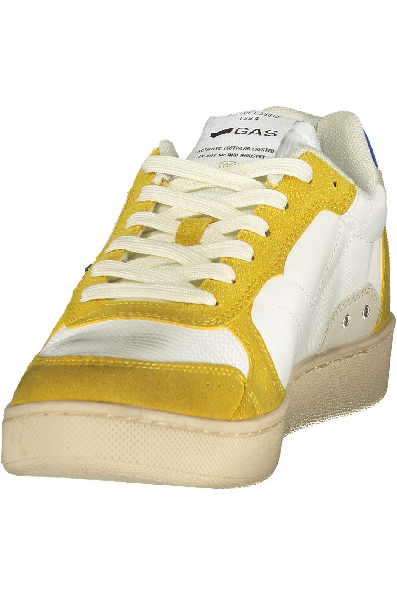 GAS Sneaker Moderner Herren-Sportschuh in Weiß mit gelben
