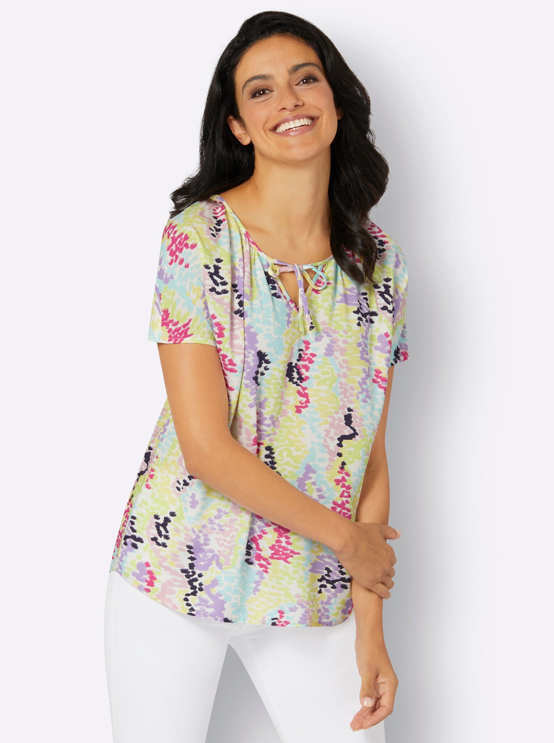 Klassische Bluse Druckbluse