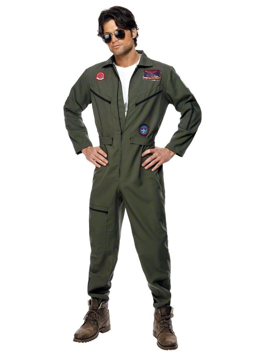 Smiffys Kostüm Top Gun - Karnevalskostüm Faschingskostüm Herren, Original lizenziertes Kostüm aus dem Film 'Top Gun'