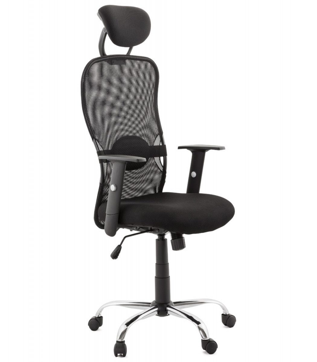 KADIMA DESIGN Bürostuhl Bürositz Textil Schwarz Designer Schreibtischstuhl Atmungsaktiv (Ergonomischer Bürostuhl Netzstoff Modern), 62x62x129 cm SOYOUZ Kollektion