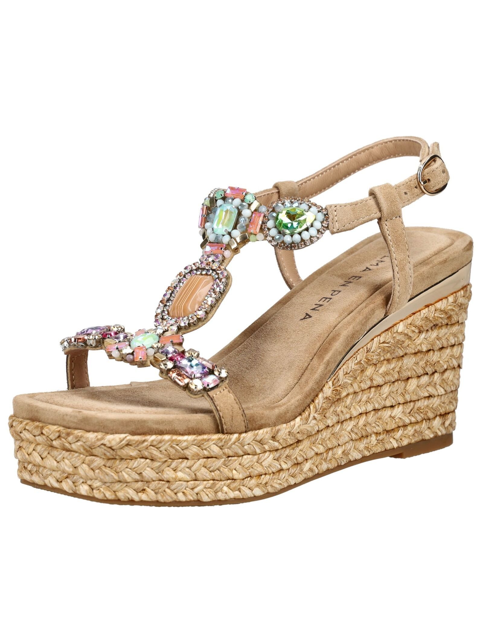 Alma en Pena ALMA EN PENA Sandalen Veloursleder/Textil Keilsandalette