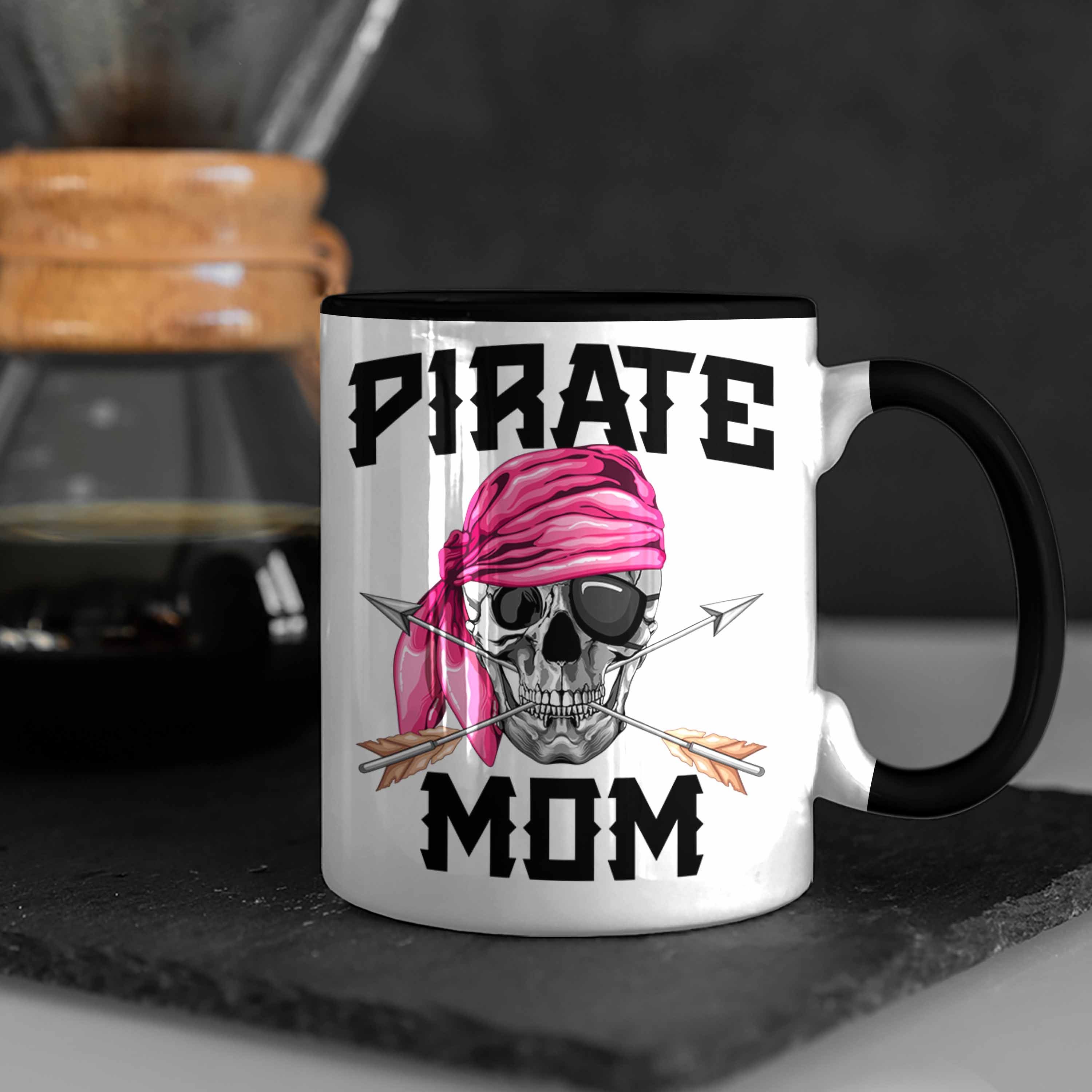 Tasse eine Trendation Muttertag für Schwarz Mom Piraten Pirate Tasse Mutter Geschenk