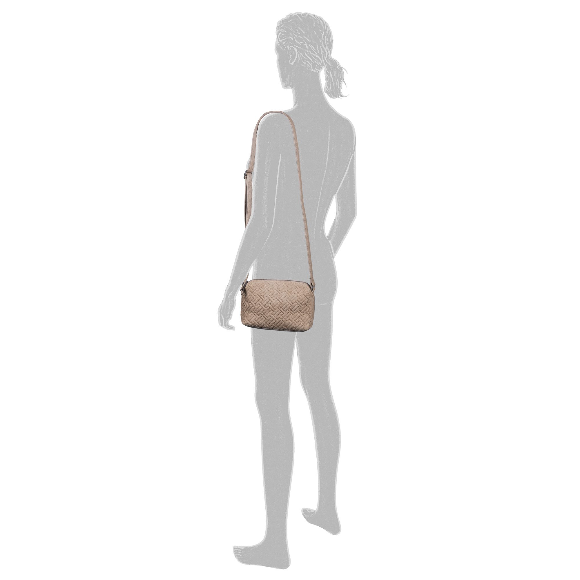 TOM TAILOR Handtasche Xanthia, Damen Umhängetasche mit Prägung