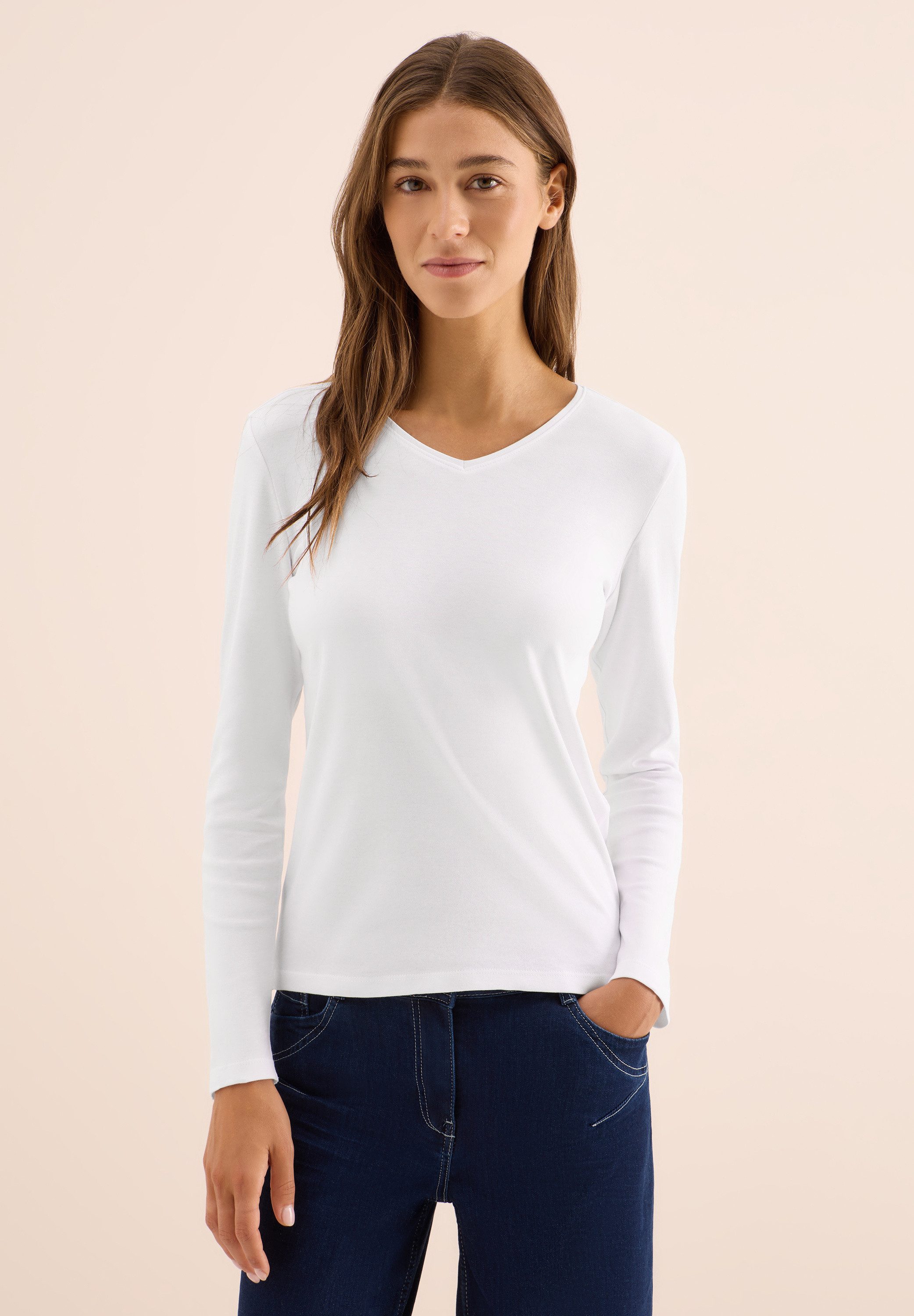 CECIL Langarmshirt aus reiner Baumwolle