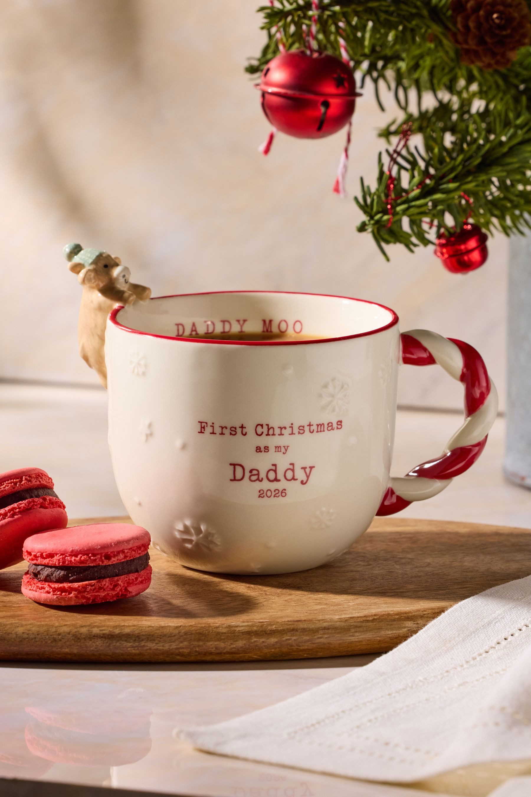 Next Becher Babys erste Weihnachtstasse, Mummy Dad, 1-tlg., Steingut