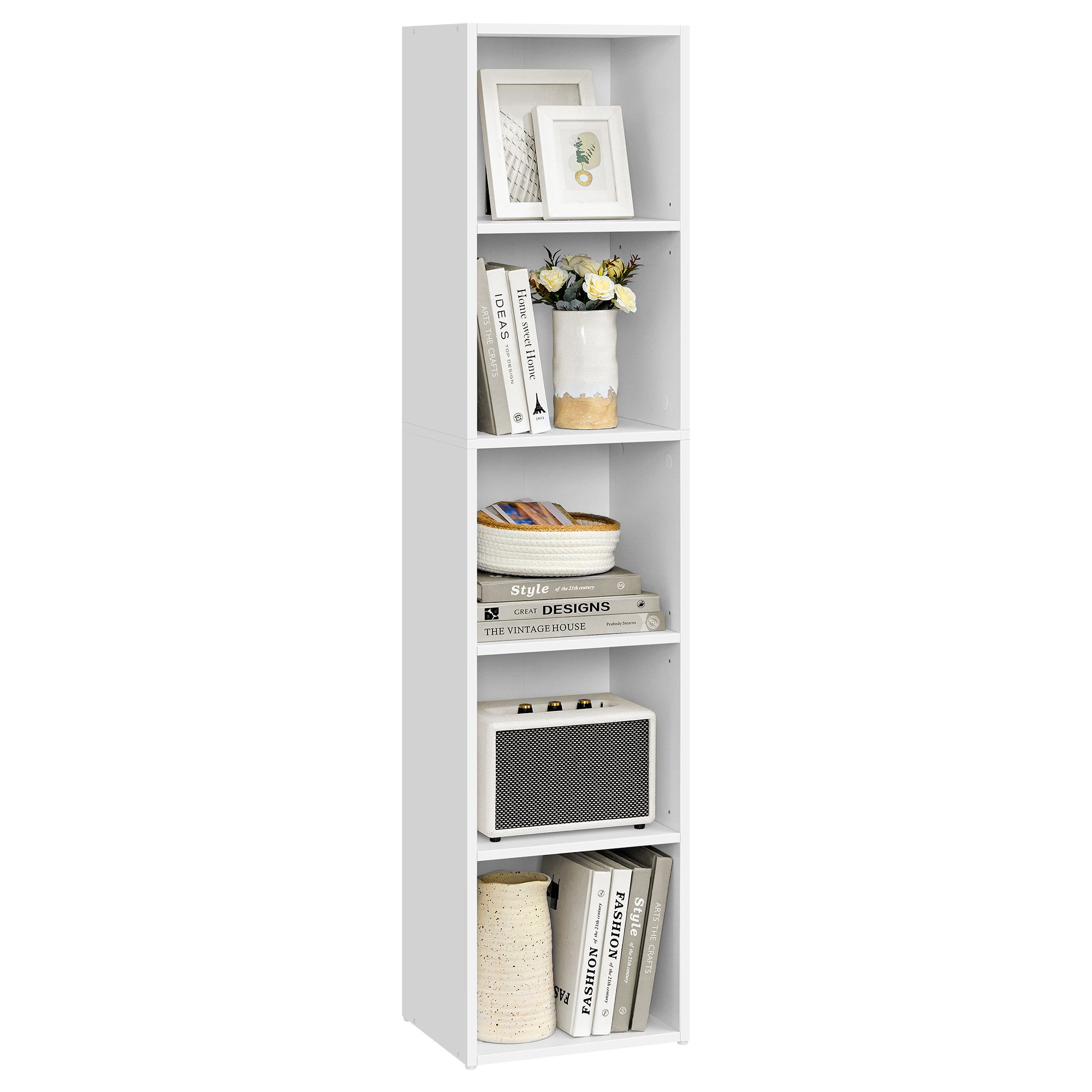 VASAGLE Bücherregal, mit 5/6 Ebenen, für Wohnzimmer, Büro