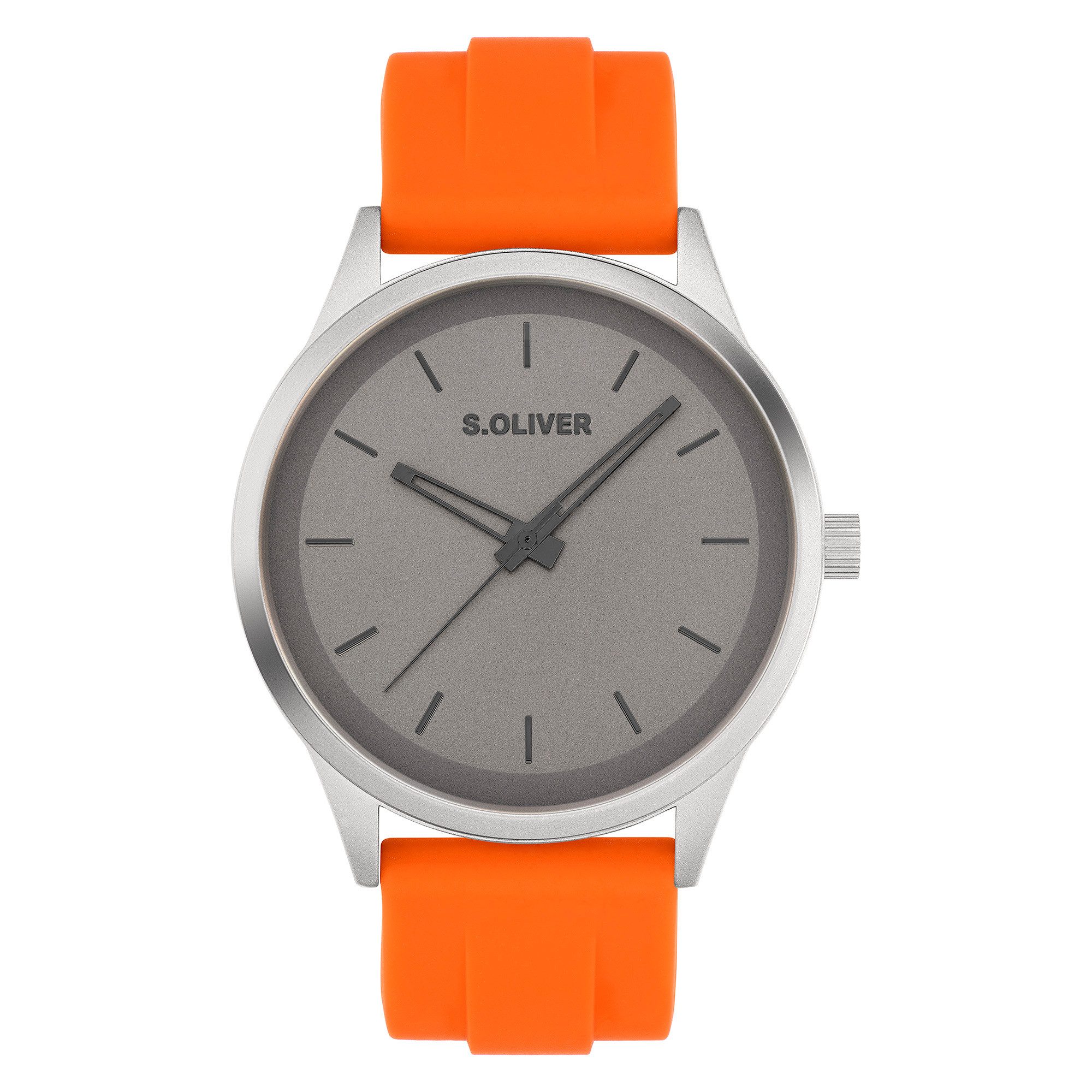 s.Oliver Sport Silicone SO-4404-PQ, Armbanduhr, Herrenuhr, Silikonarmband, analog