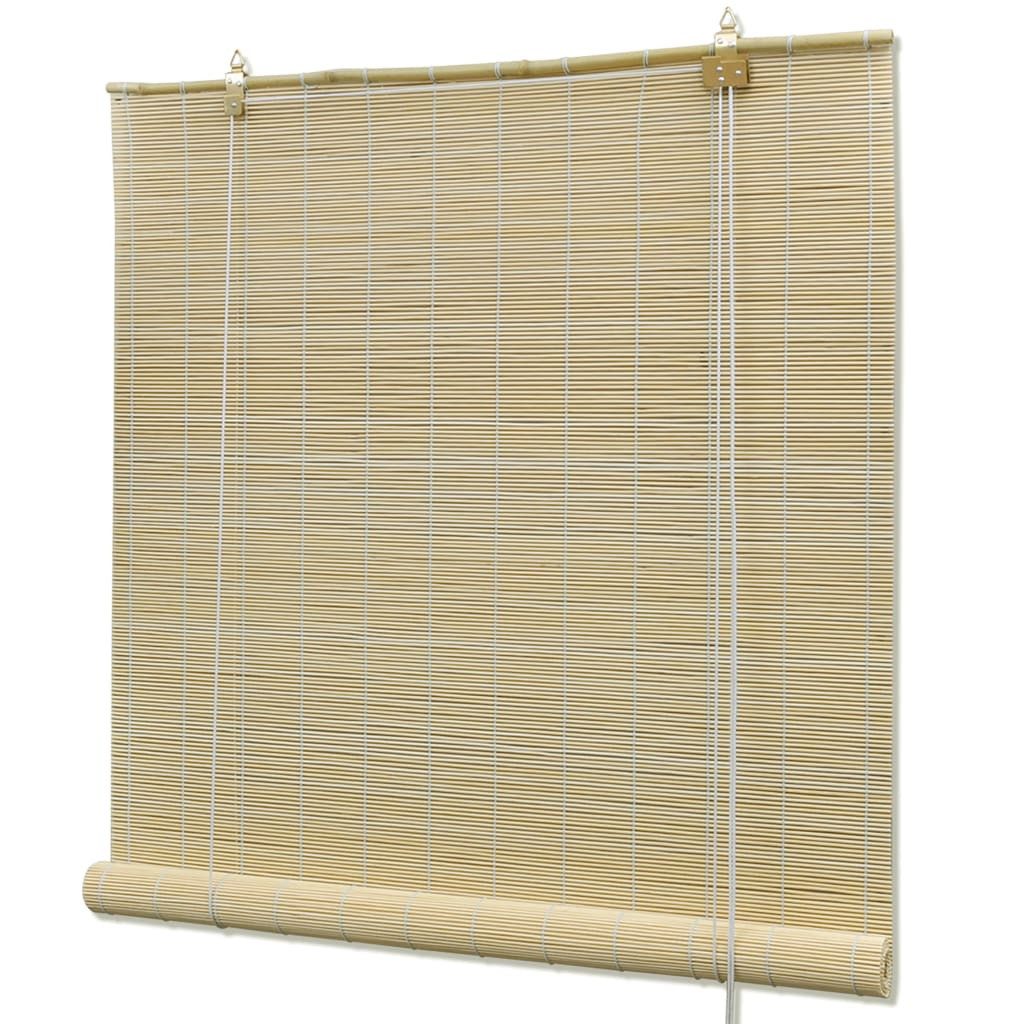 Rollo Bambusrollo Sichtschutz 80 x 220 cm Natur, furnicato