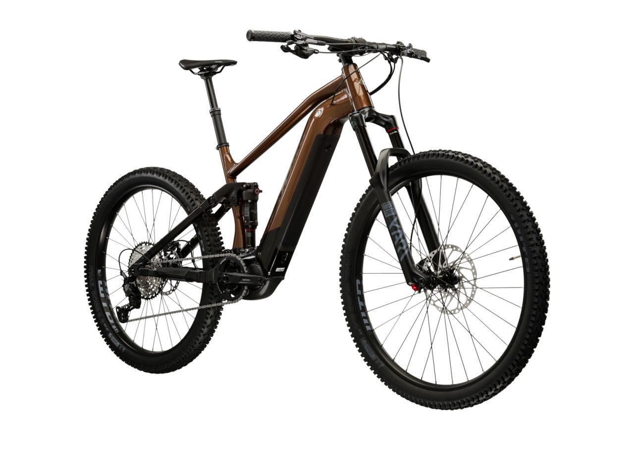 Kross E-Bike Mountainbike KROSS E-MTB Fully 29" Grist Boost 3.0 braun 12 Gänge, 12 Gang Shimano DEORE SLX M7100 Schaltwerk, Kettenschaltung, Mittelmotor, 630 Wh, Pedelec, Elektrofahrrad für Damen und Herren, MTB