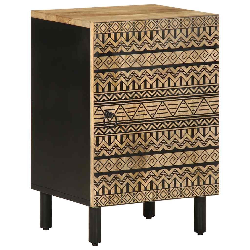 vidaXL Badezimmer-Set Badschrank 38x33,5x58 cm Massivholz, (1-St)