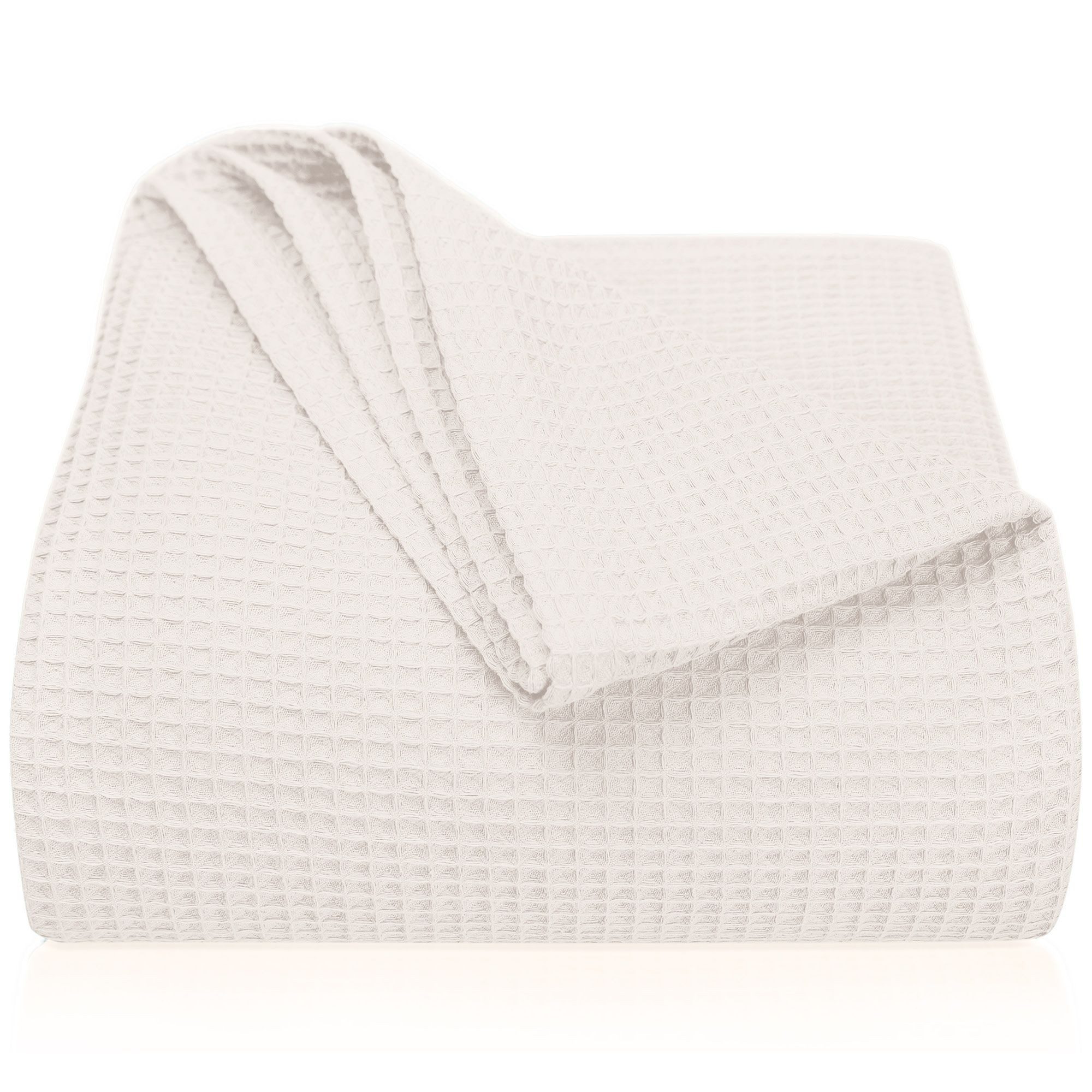 Laynenburg Tagesdecke Waffelpique aus 100% Baumwolle – Baumwolldecke, Kuscheldecke, Wohndecke als Sommerdecke, Bett-Überwurf, Couch-Überwurf, Sofa-Decke