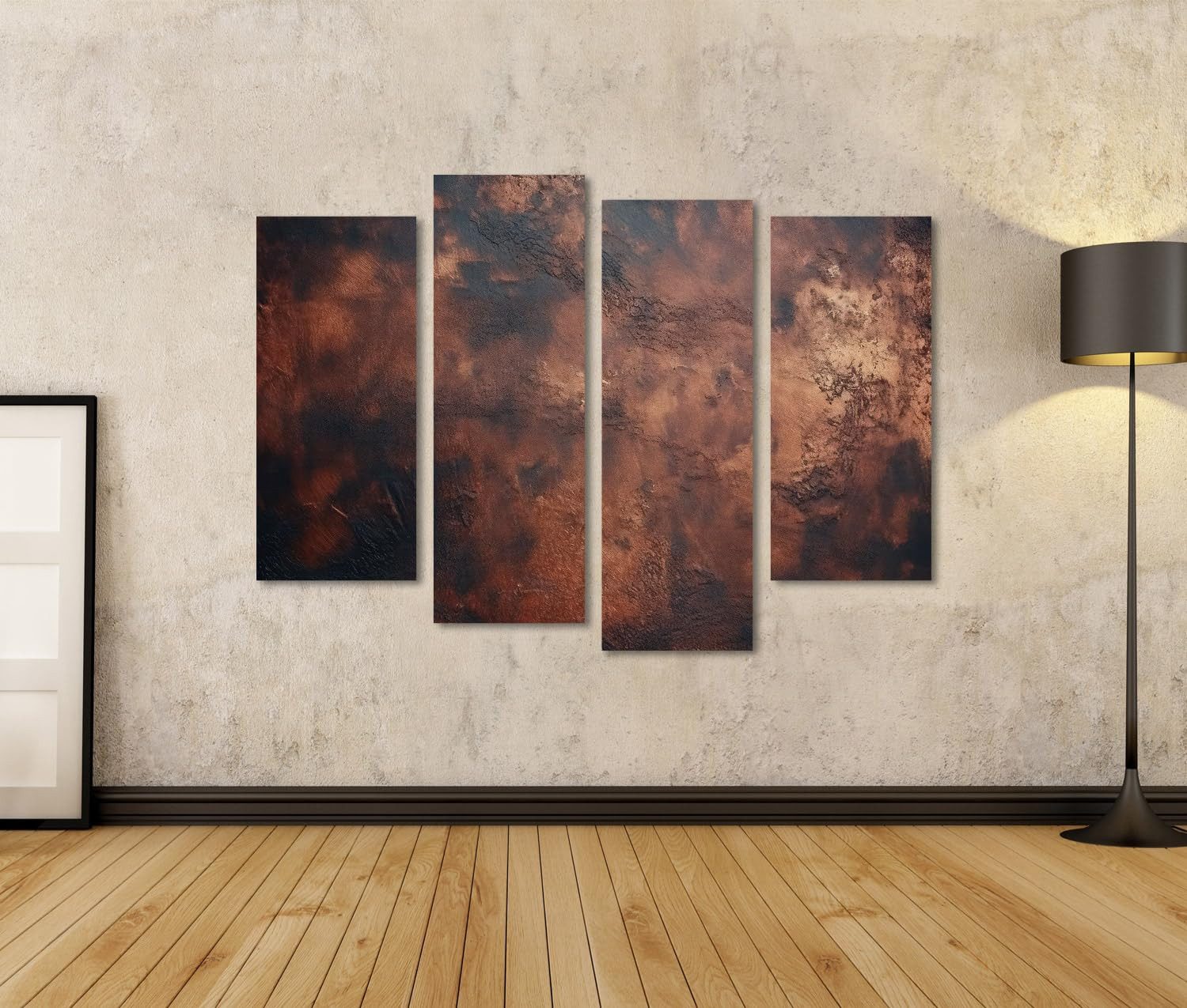 islandburner Leinwandbild Kupfer Bronze Rostig Textur Gold Tapete Ai Generieren
