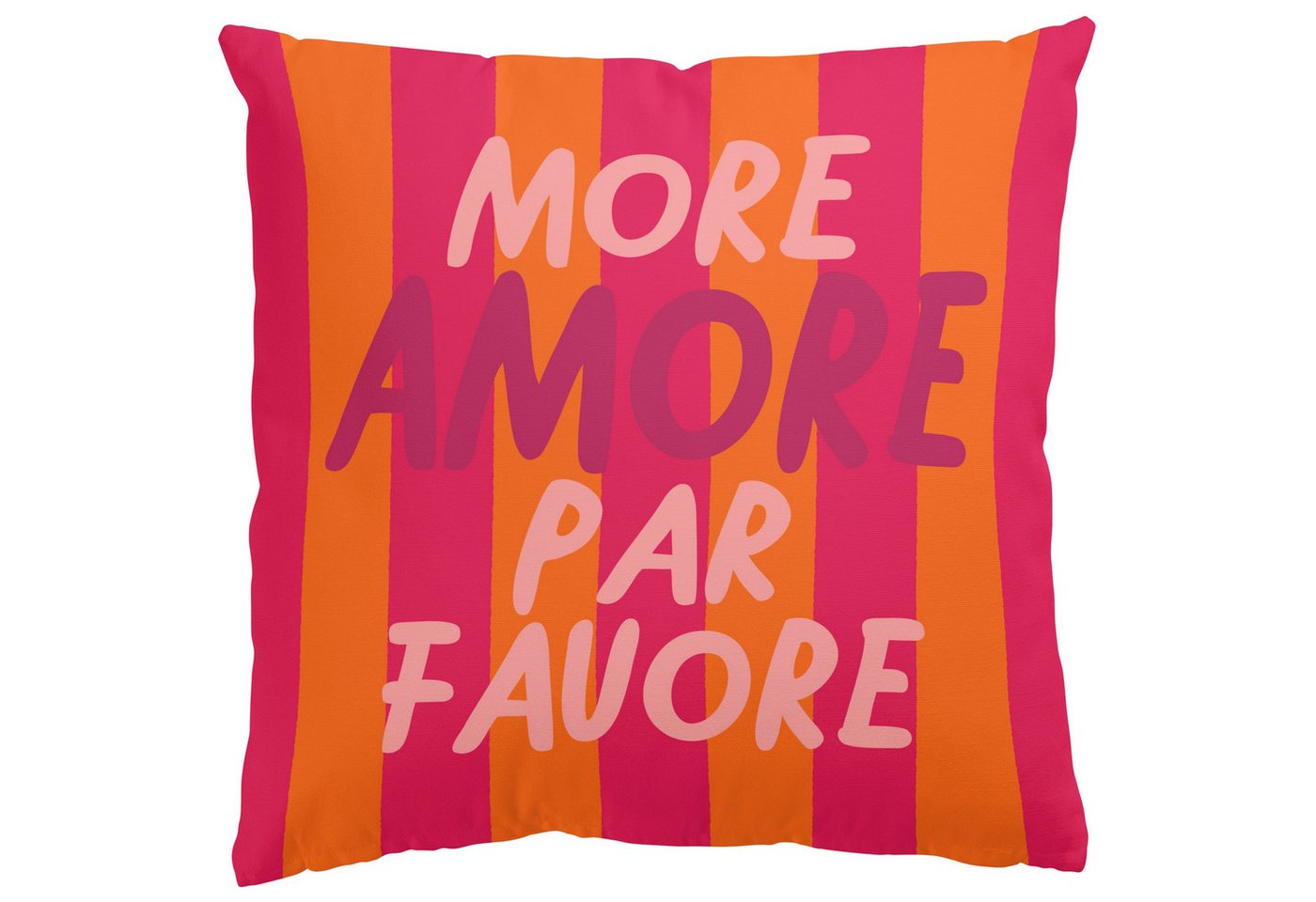 Bilderdepot24 Dekokissen drinnen Kissenhülle/ Sofakissen/ Zierkissen pink Sprüche Pop Art, Bezug mit / ohne Füllung Zierkissen Outdoor Sofa Bett