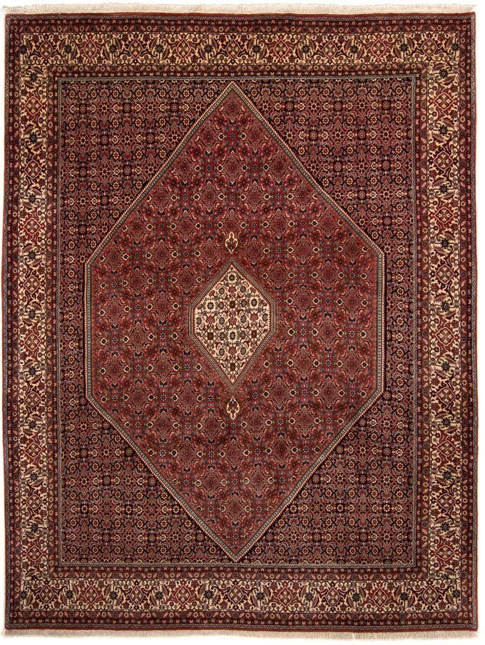 Orientteppich Perser - Bidjar braun, cm rechteckig, Wohnzimmer, - morgenland, mm, 255 Höhe: 15 x Zertifikat 329 - Einzelstück mit Handgeknüpft