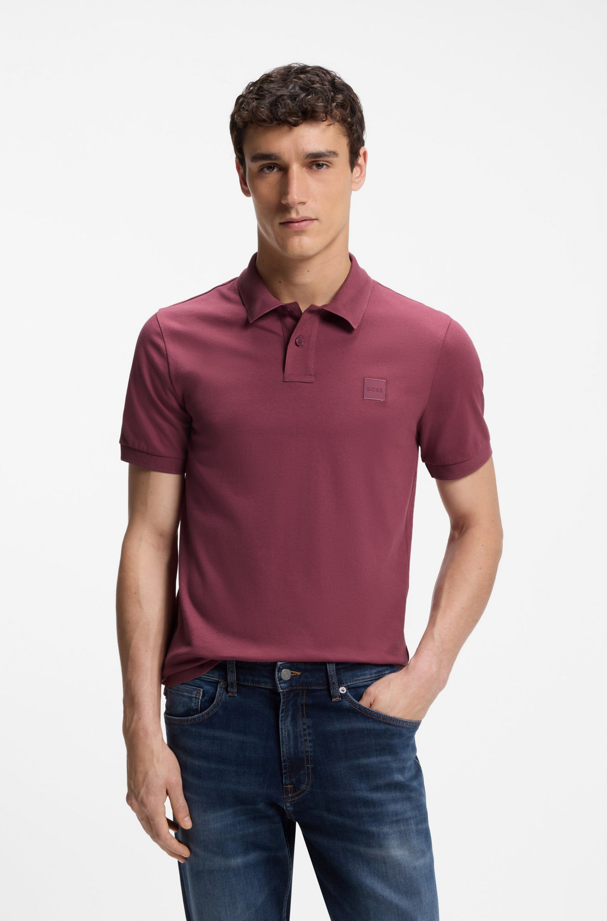 BOSS ORANGE Poloshirt Passenger Regular Fit Classic Stretch Pique Polo, pflegeleicht, Baumwolle mit Elasthan