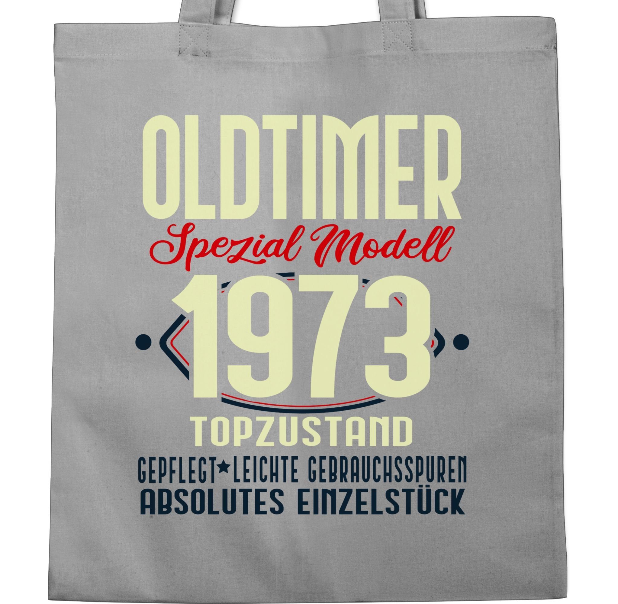 1973, Hellgrau Oldtimer 50. Umhängetasche Geburtstag Shirtracer Modell 1 Spezial