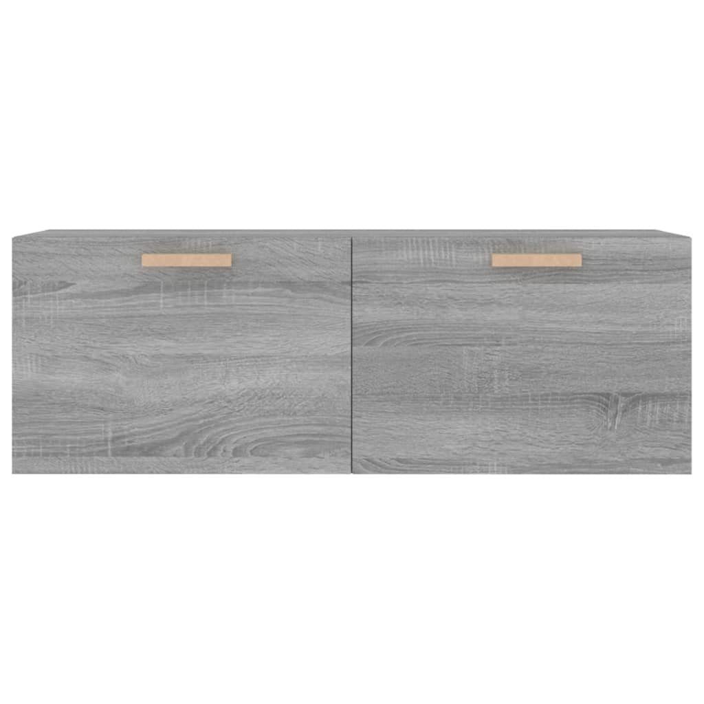 (1-St) cm Sonoma vidaXL Wandschrank 100x36,5x35 Fächerschrank Holzwerkstoff Grau