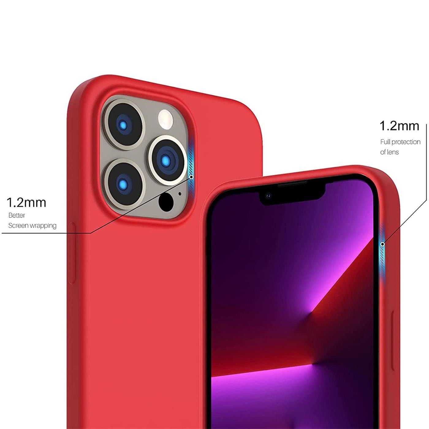 CoolGadget Handyhülle Silikon Colour Series Slim Case für Apple iPhone 14 Pro 6,1 Zoll, Hülle weich Handy Cover für iPhone 14 Pro Schutzhülle