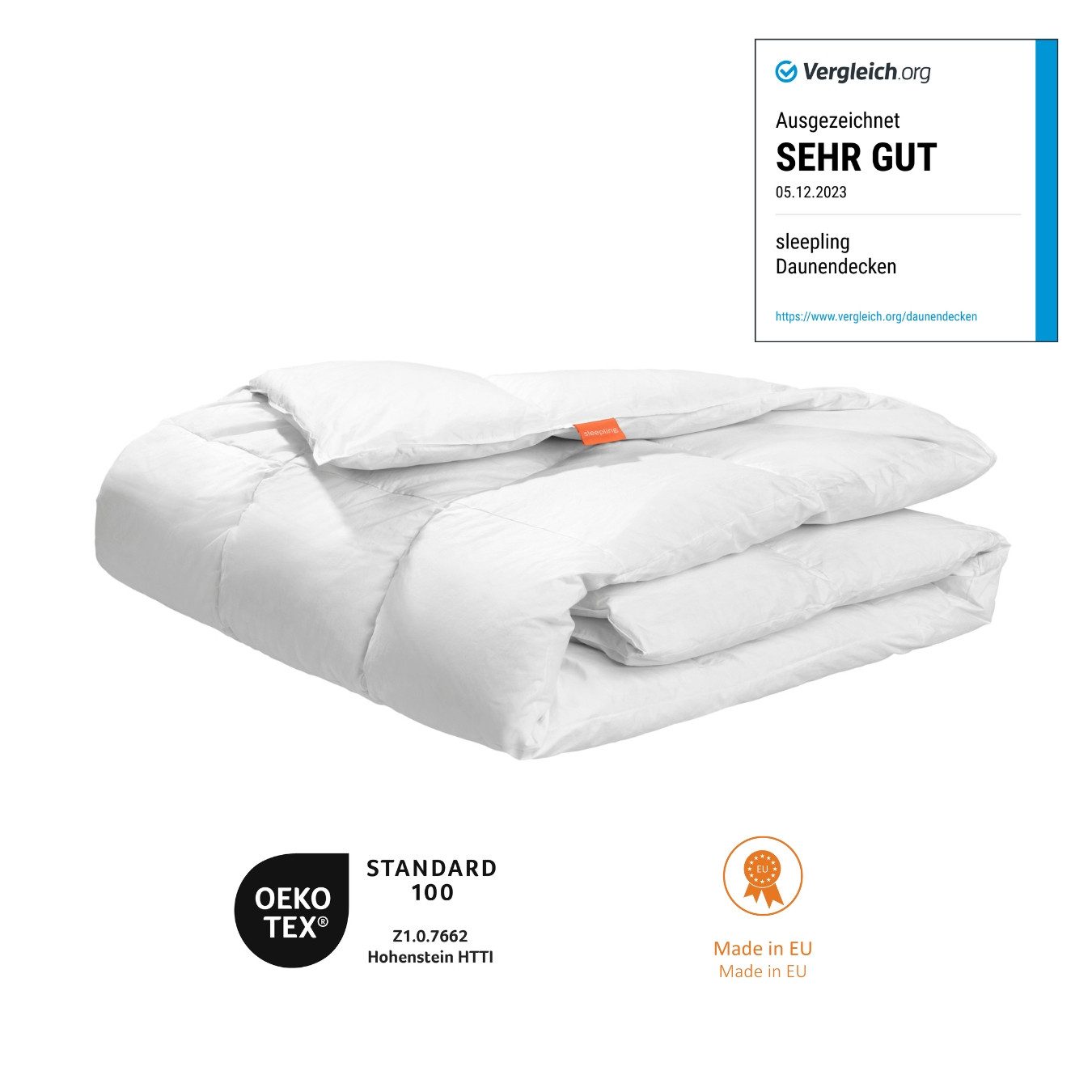 sleepling Daunenbettdecke Komfort, 135x200 cm, 155x220 cm, weitere Größen u günstig online kaufen