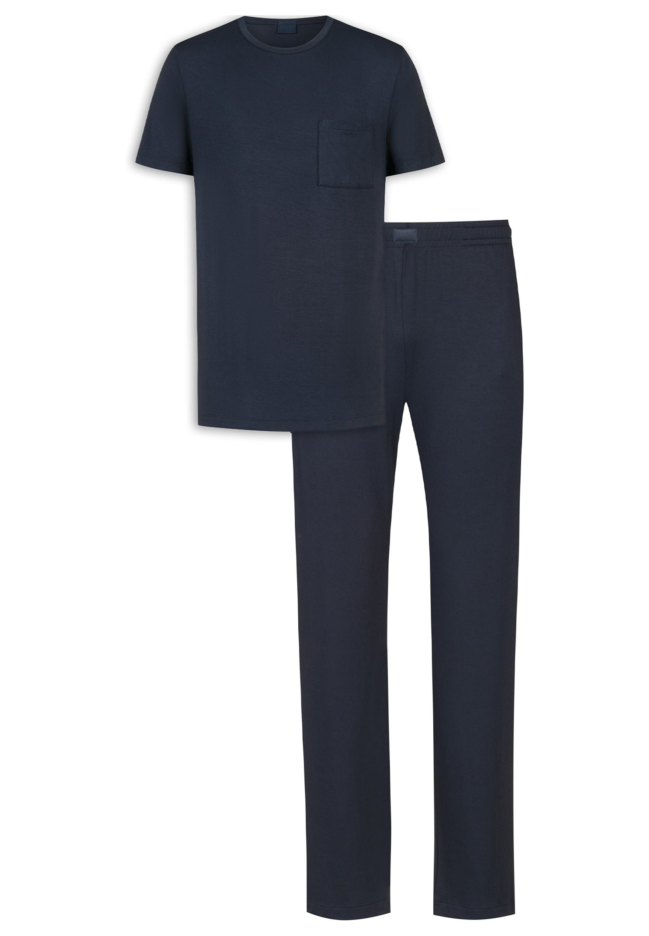Mey Pyjama Jefferson (Set, 2 tlg) Schlafanzug - Blickdicht - Set aus T-Shirt und langer Hose