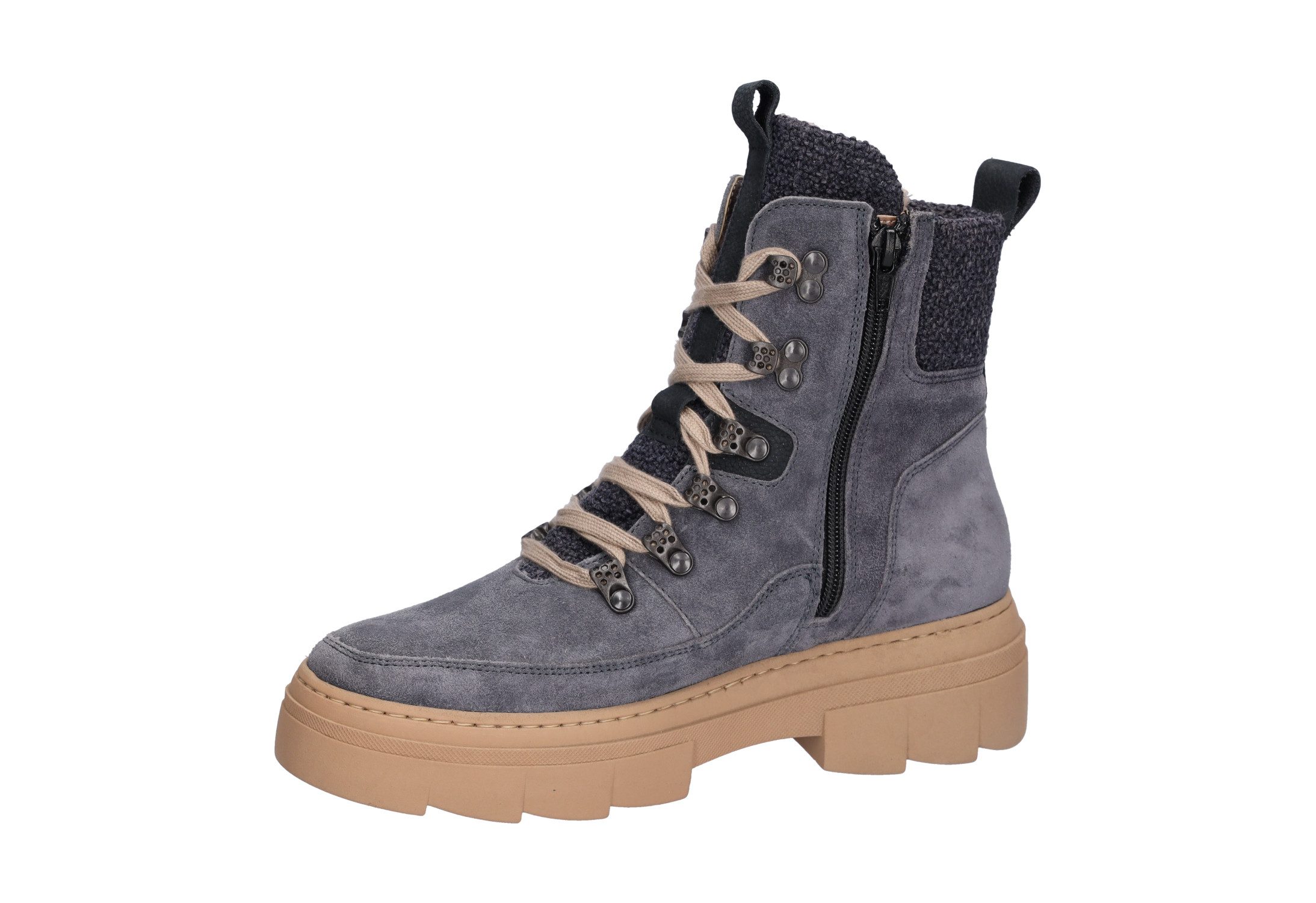 Waldläufer H-Saiga Schnürboots Schnürstiefelette, Profilsohle, Komfortweite H = sehr weit