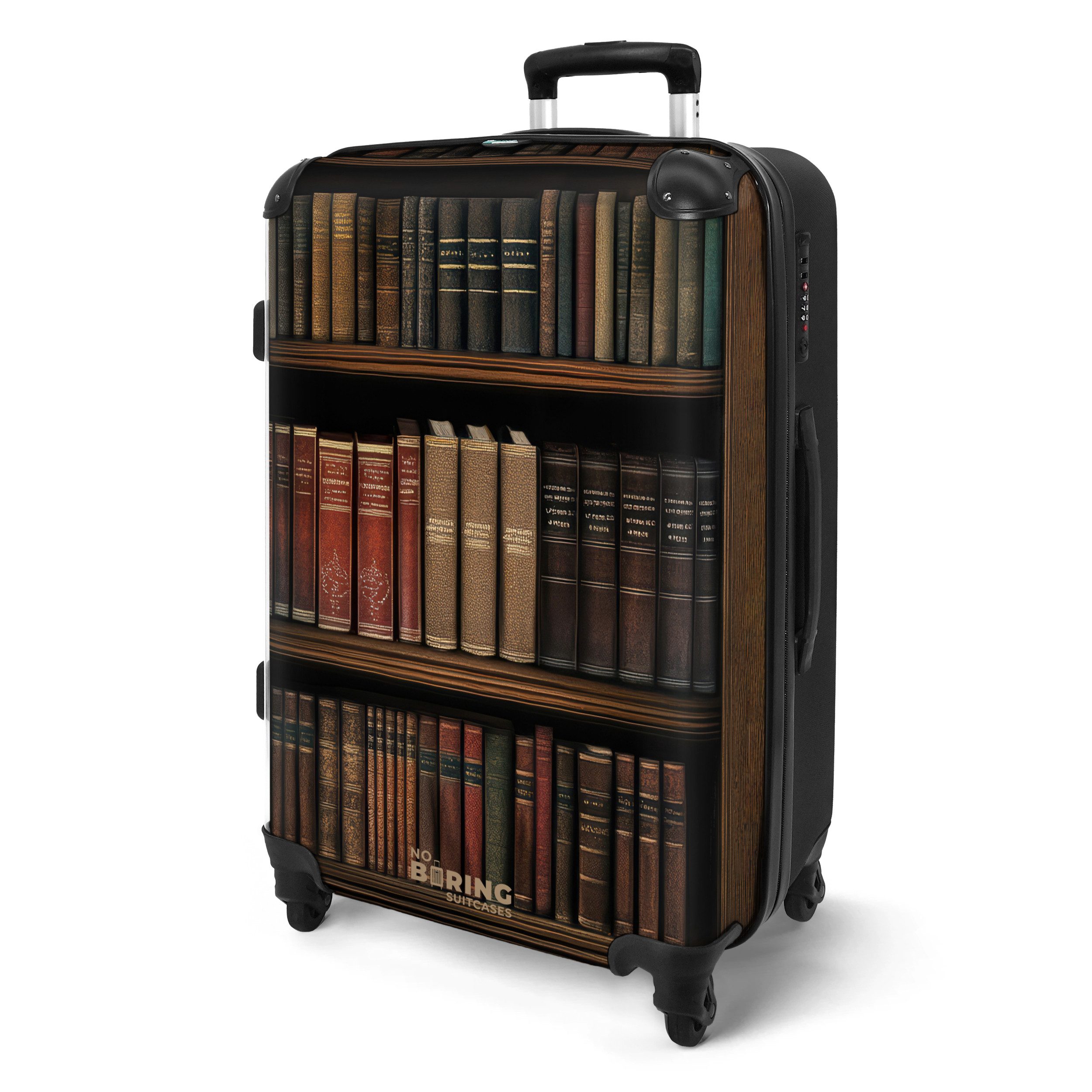 NoBoringSuitcases.com© Hartschalen-Trolley Bücherregal voller klassisch anm günstig online kaufen