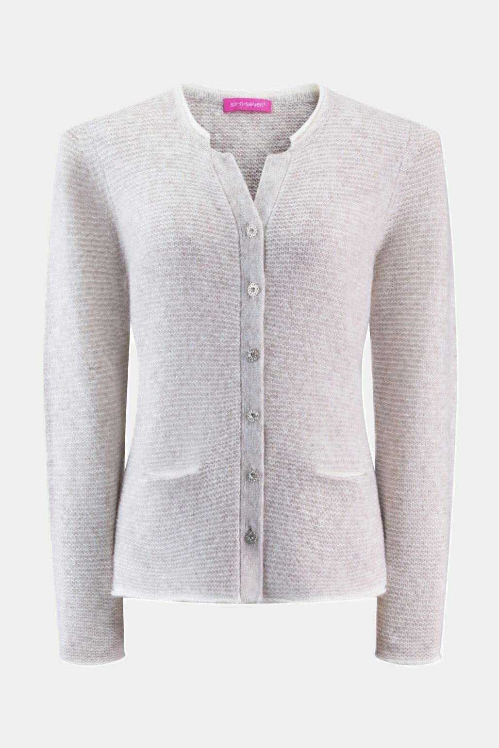 six-o-seven Strickjacke Six-o-Seven Strickjacke mit funkelnden günstig online kaufen