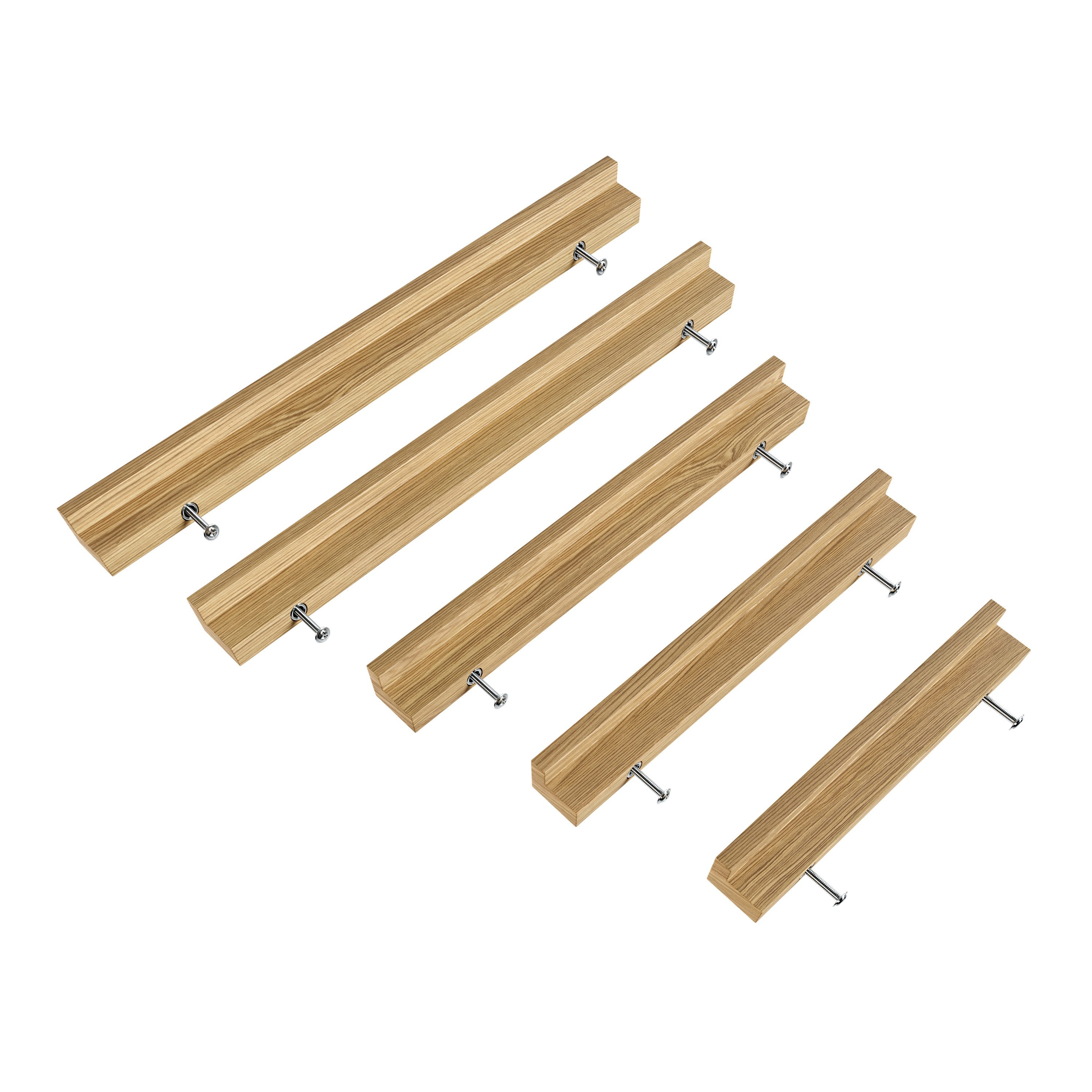 sossai® Möbelgriff Eichenholzgriff, GAH01 (2-St), Lochabstand 224mm