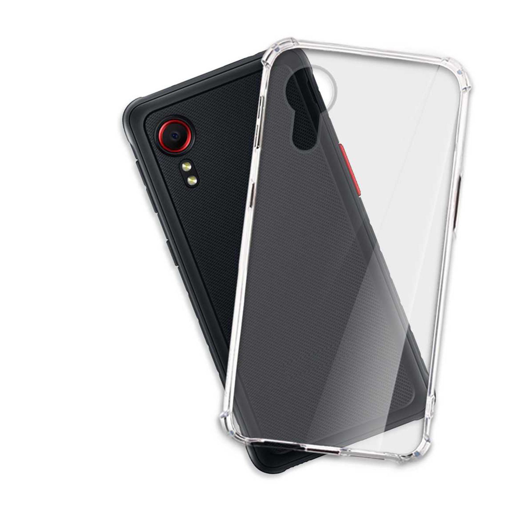 mtb more energy Smartphone-Hülle Clear Armor Case für Samsung Galaxy Xcover Pro, Transparente TPU Schutzhülle Case Backcover mit Anti-Shock Verstärkung