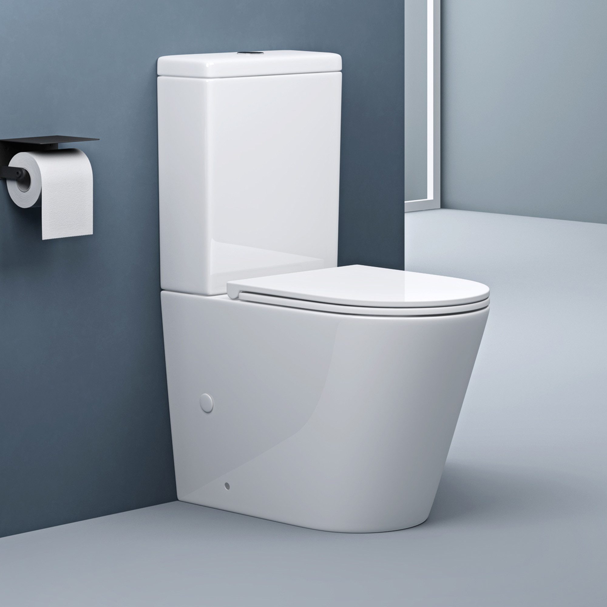 doporro Tiefspül-WC Stand-WC Design Toilette Silent-Close günstig online kaufen
